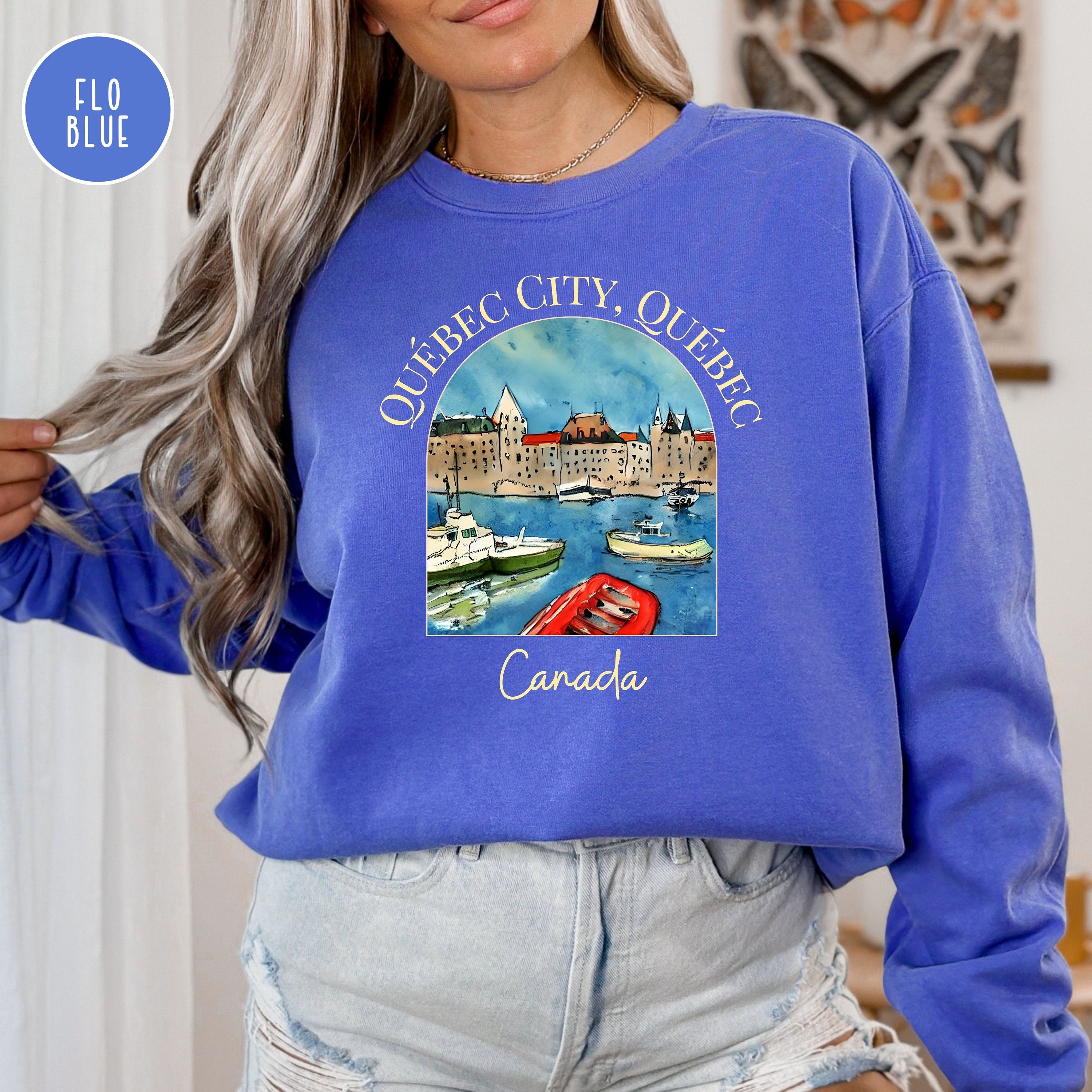 Quebec City Canada Comfort Colors® Sweatshirt