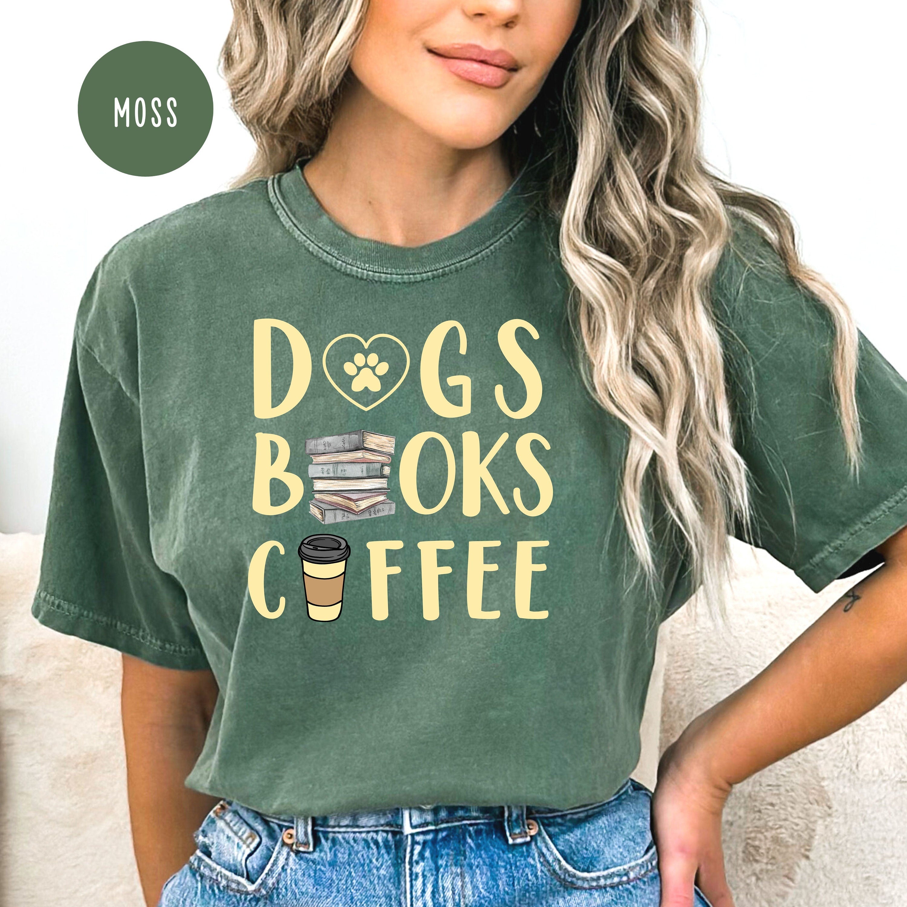 Dogs, Books, Coffee Comfort Colors® T-Shirt