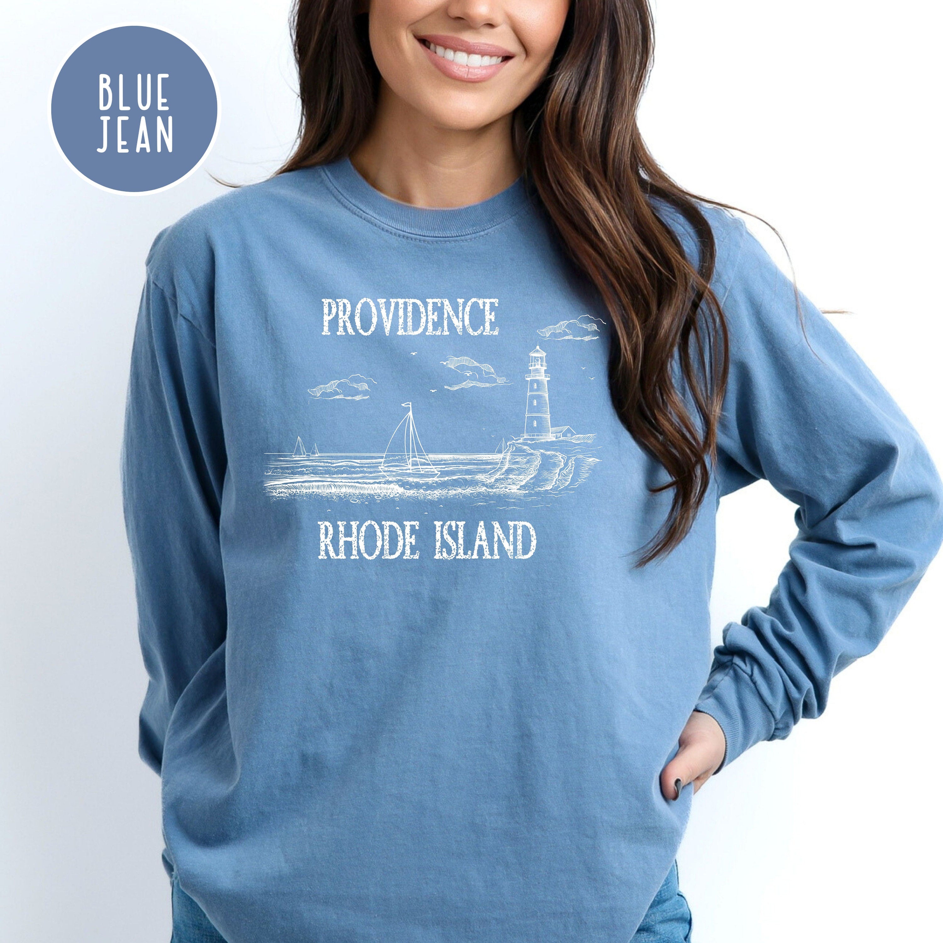 Providence Rhode Island Grunge Style Comfort Colors® Long Sleeve T-Shirt