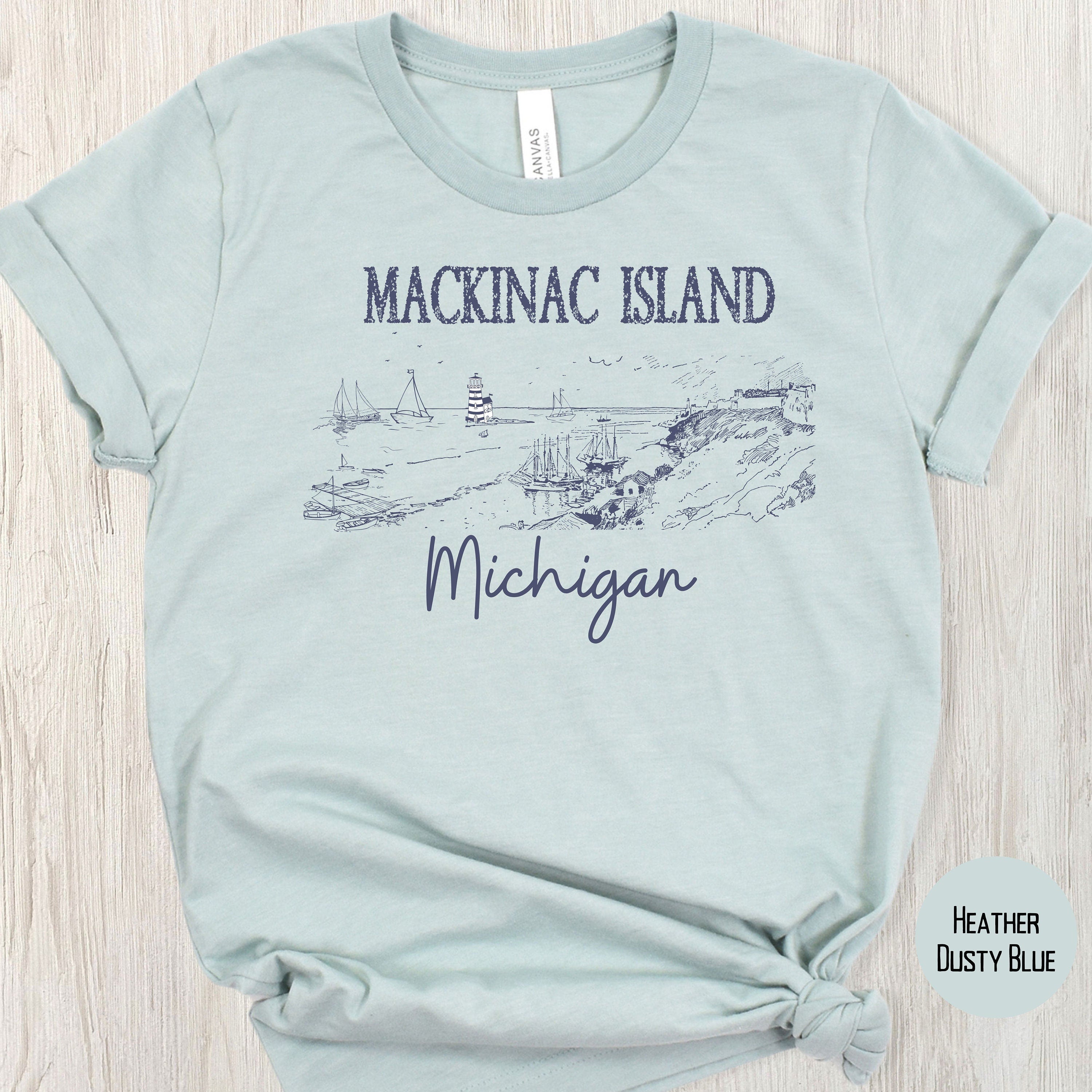 Mackinac Island Michigan Grunge Style Tee