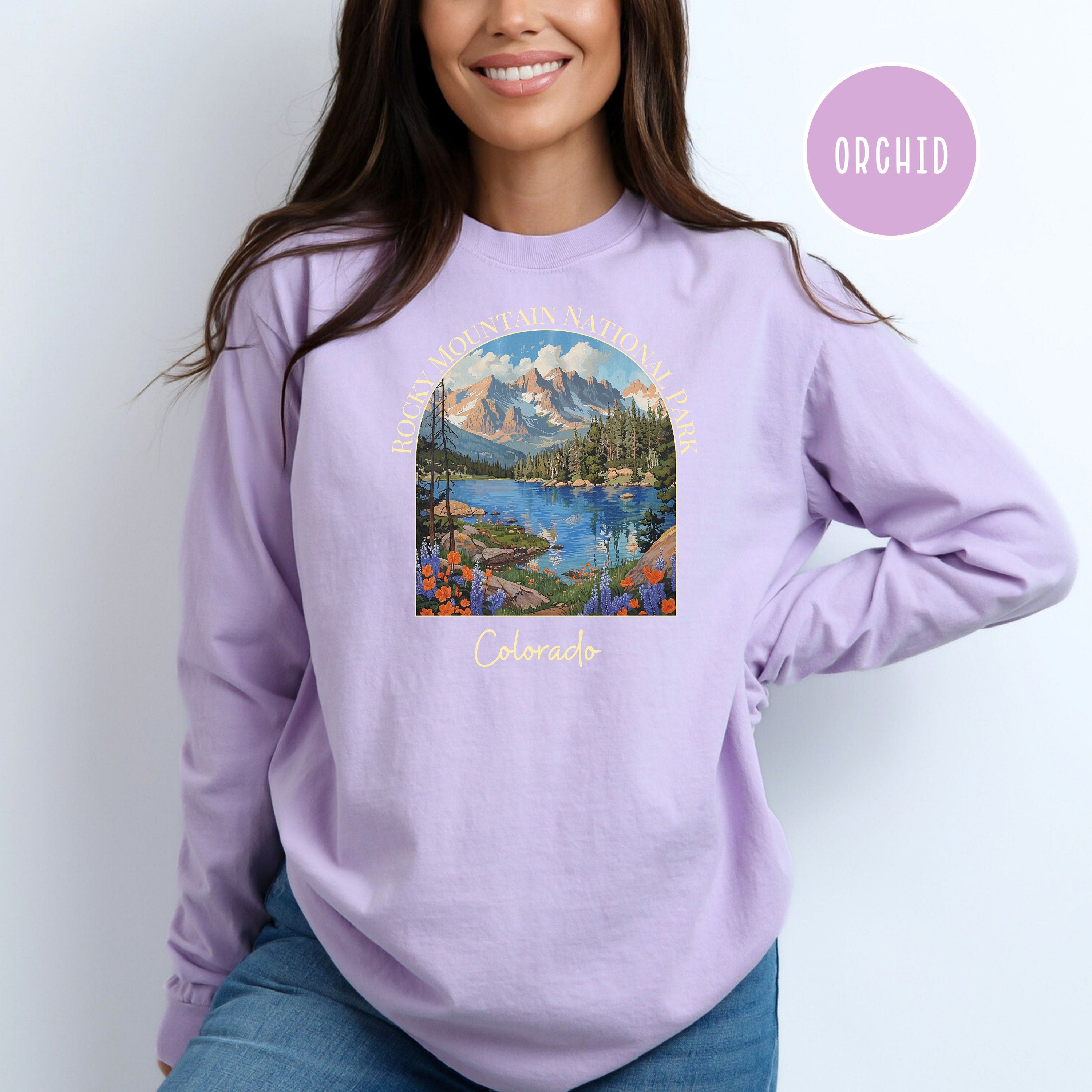 Rocky Mountain National Park Comfort Colors® Long Sleeve Tee