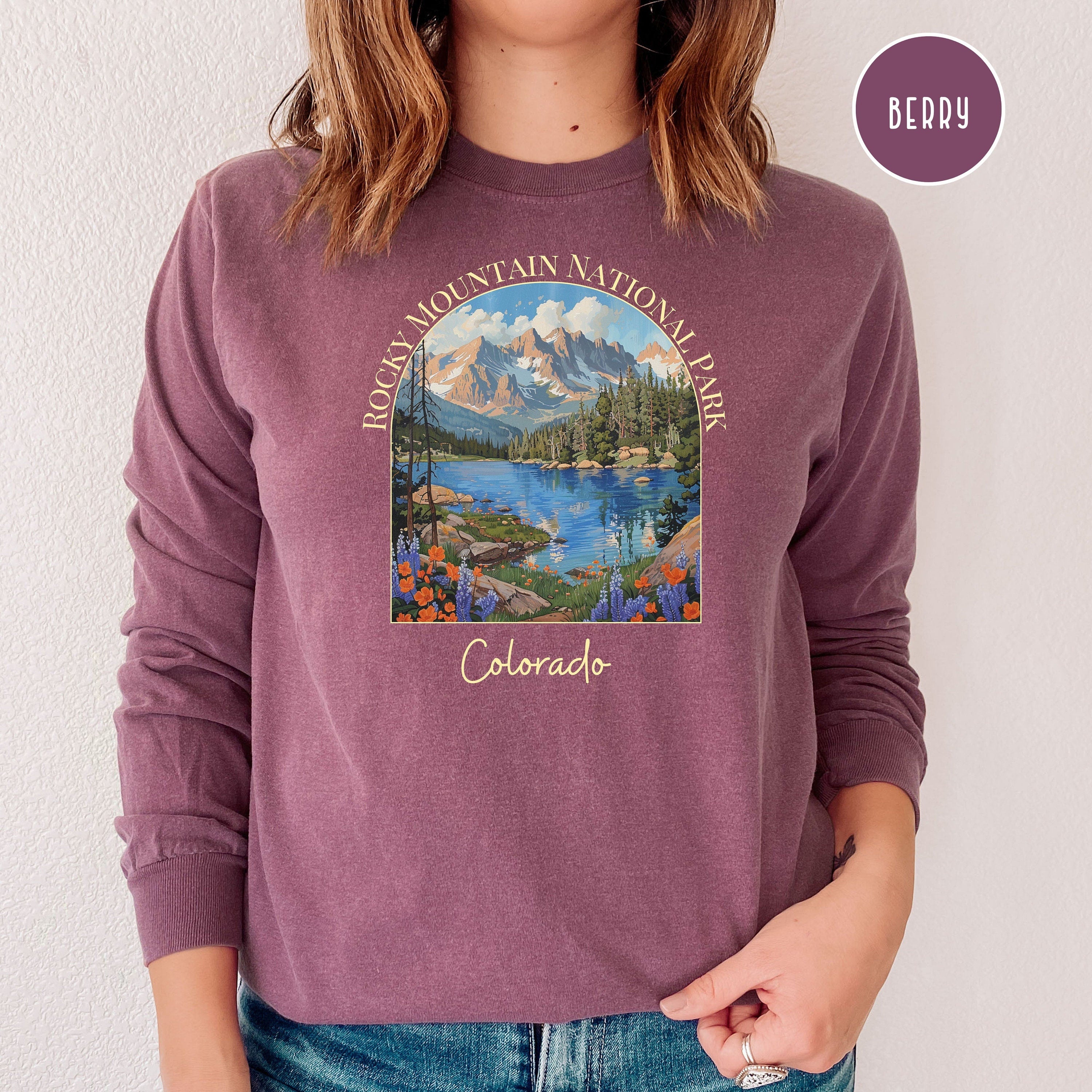 Rocky Mountain National Park Comfort Colors® Long Sleeve Tee