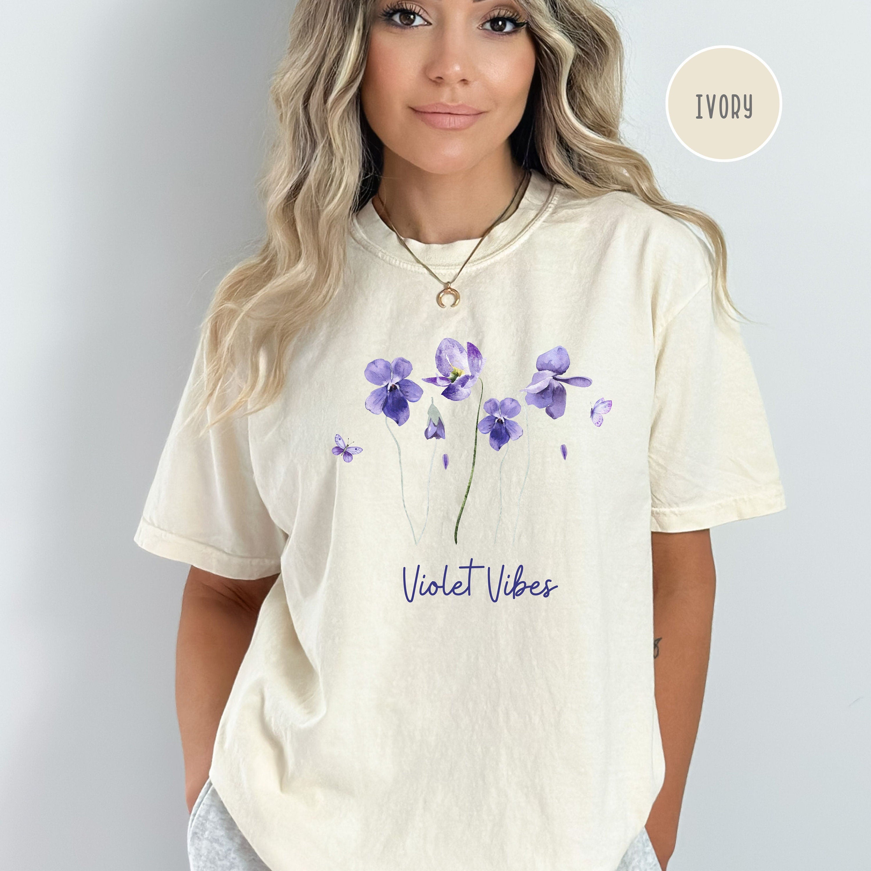 Wild Violet Flowers Comfort Colors® Tee