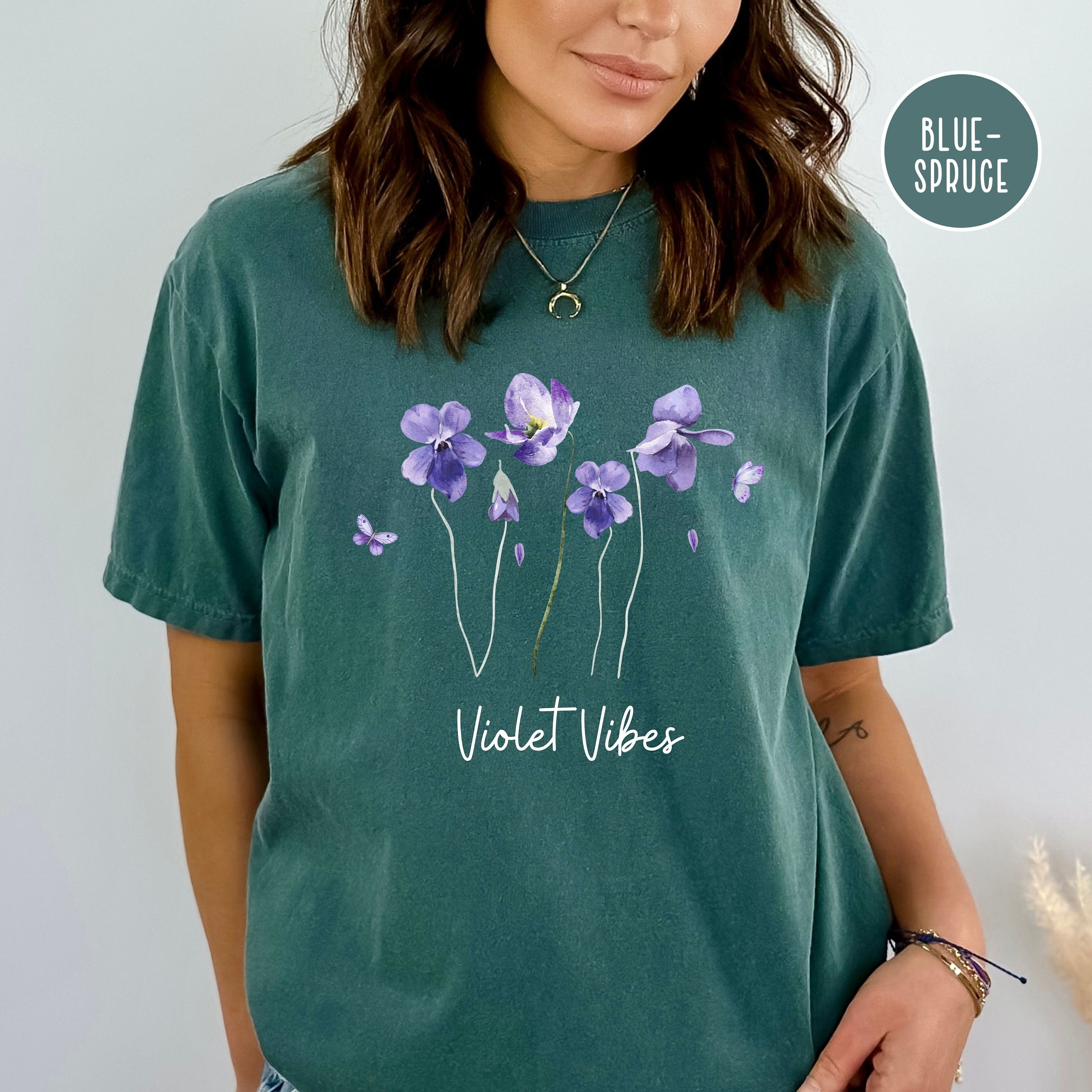 Wild Violet Flowers Comfort Colors® Tee