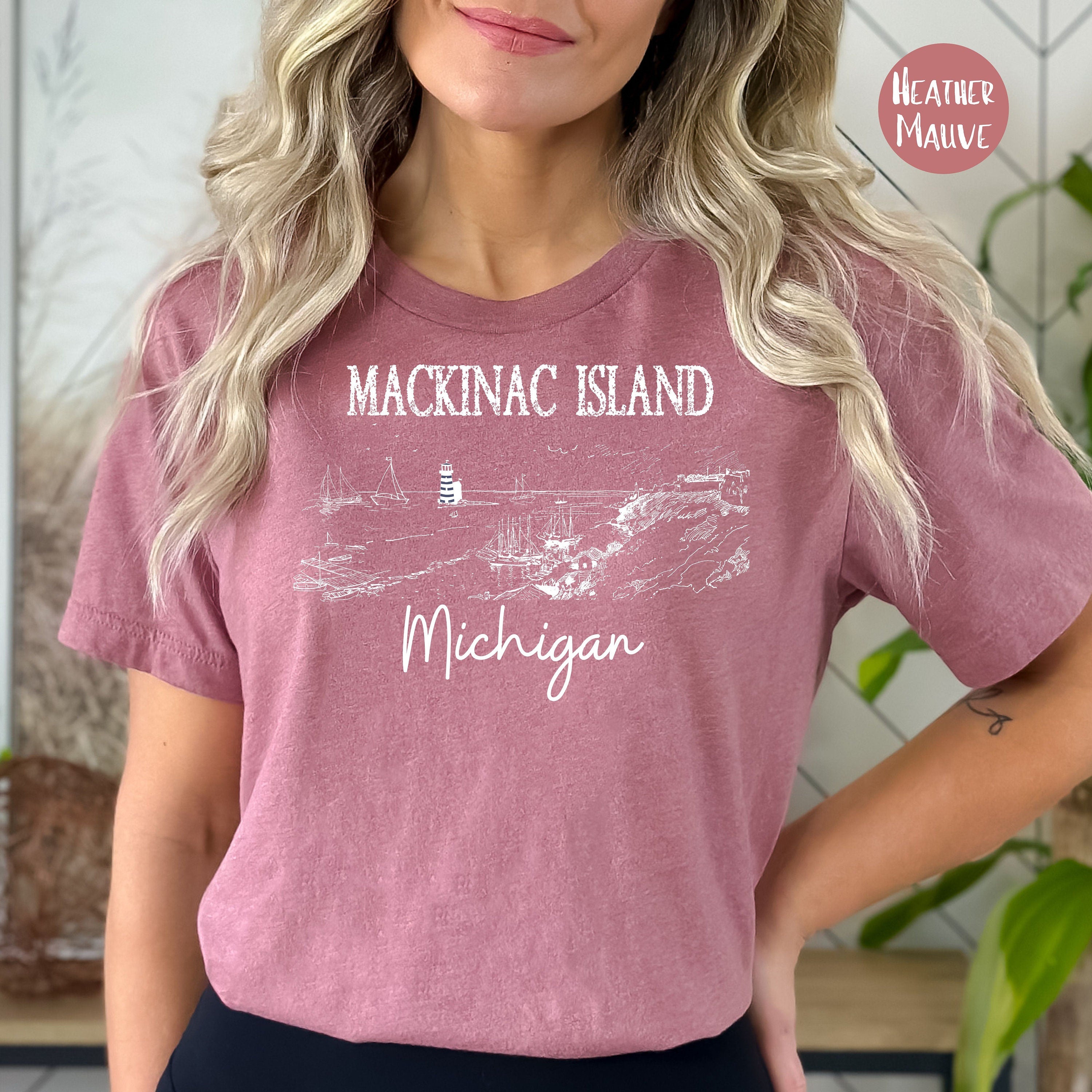 Mackinac Island Michigan Grunge Style Tee