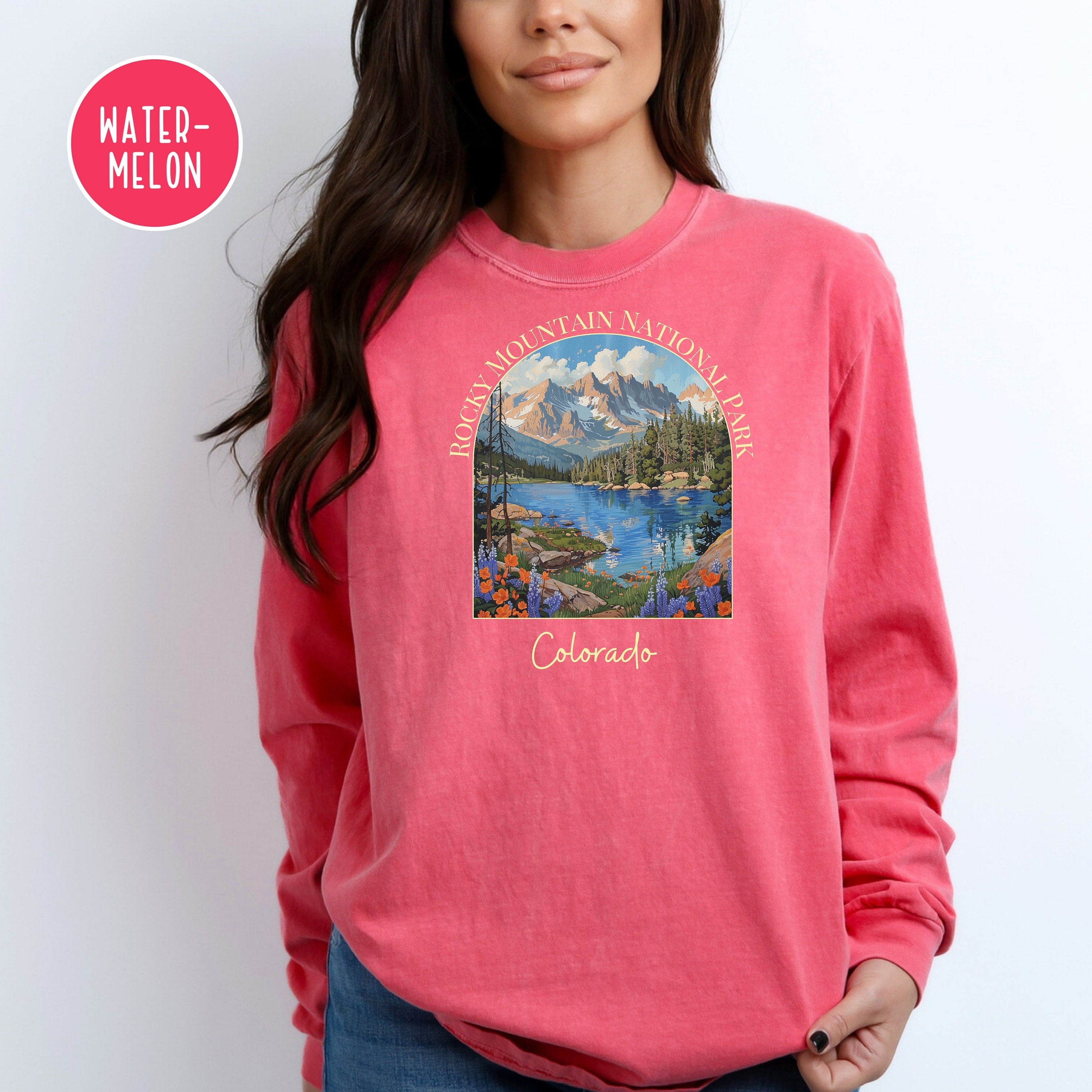 Rocky Mountain National Park Comfort Colors® Long Sleeve Tee