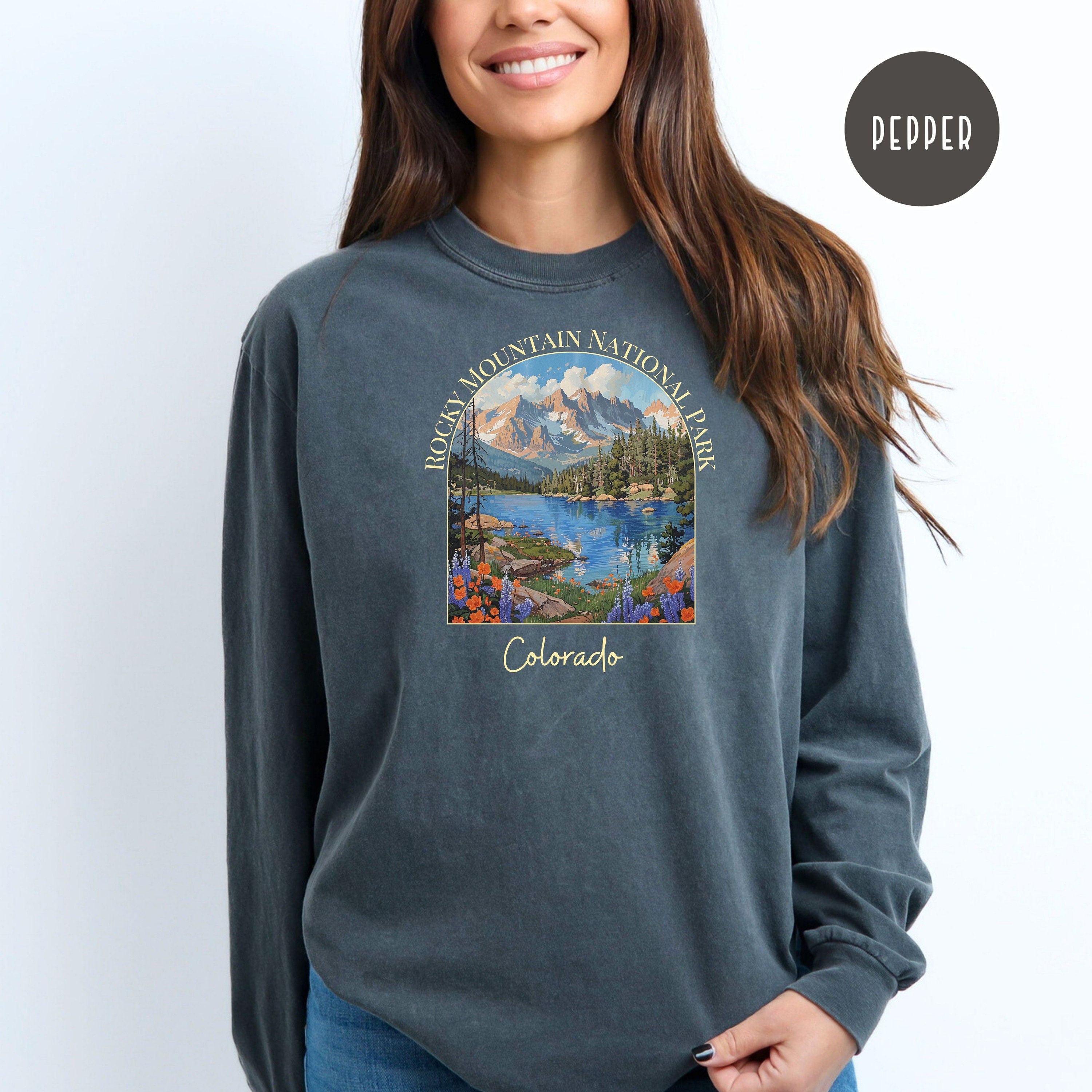 Rocky Mountain National Park Comfort Colors® Long Sleeve Tee