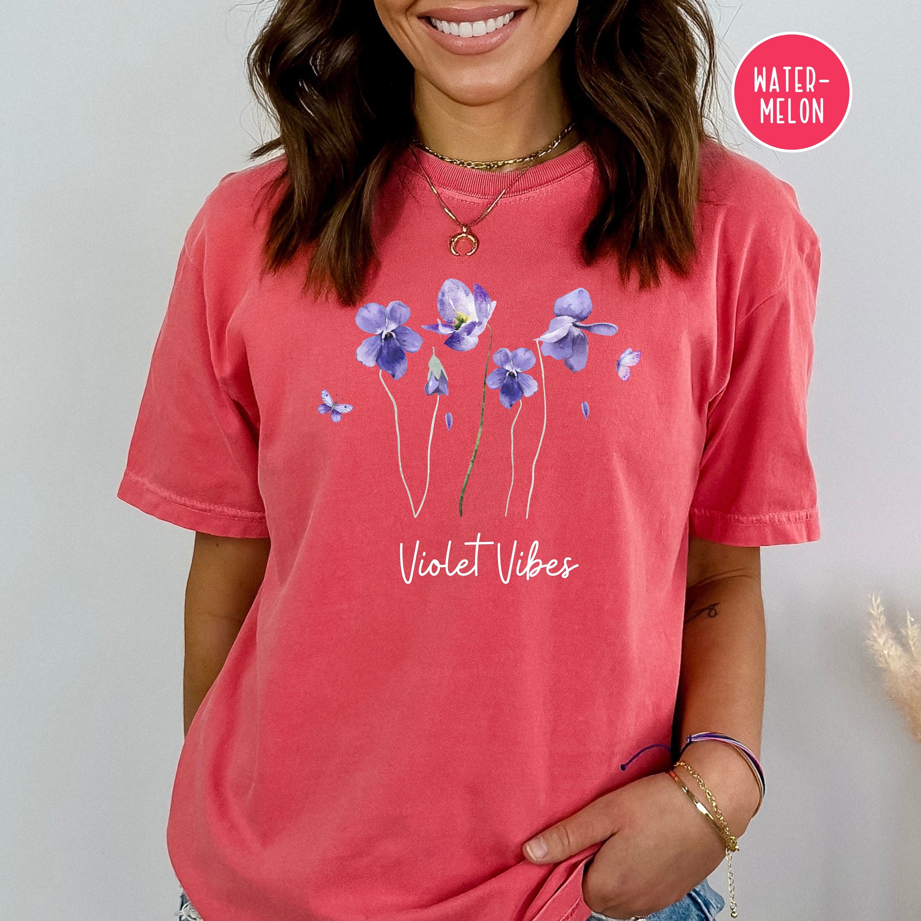 Wild Violet Flowers Comfort Colors® Tee