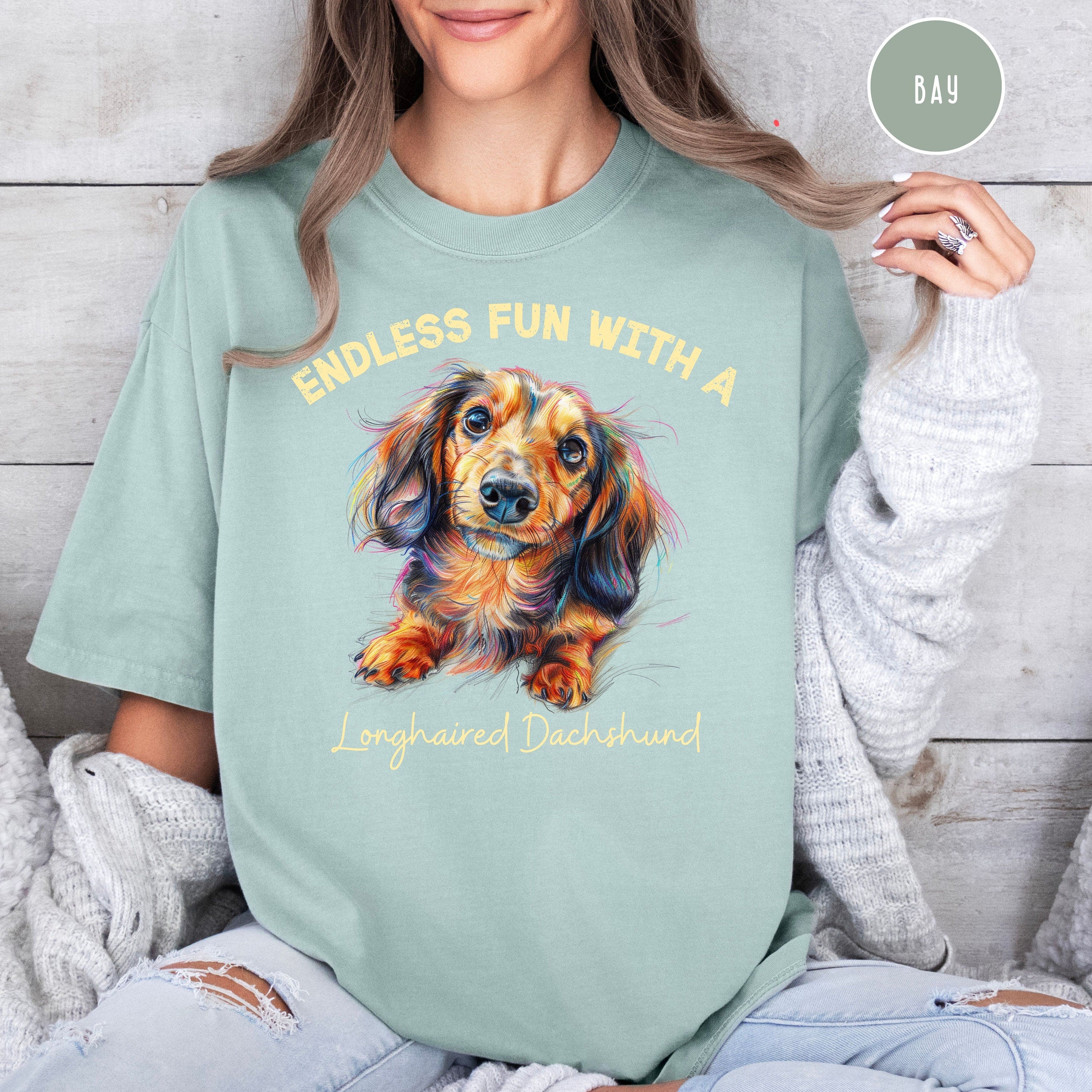 Longhaired Dachshund Lover Comfort Colors® Tee