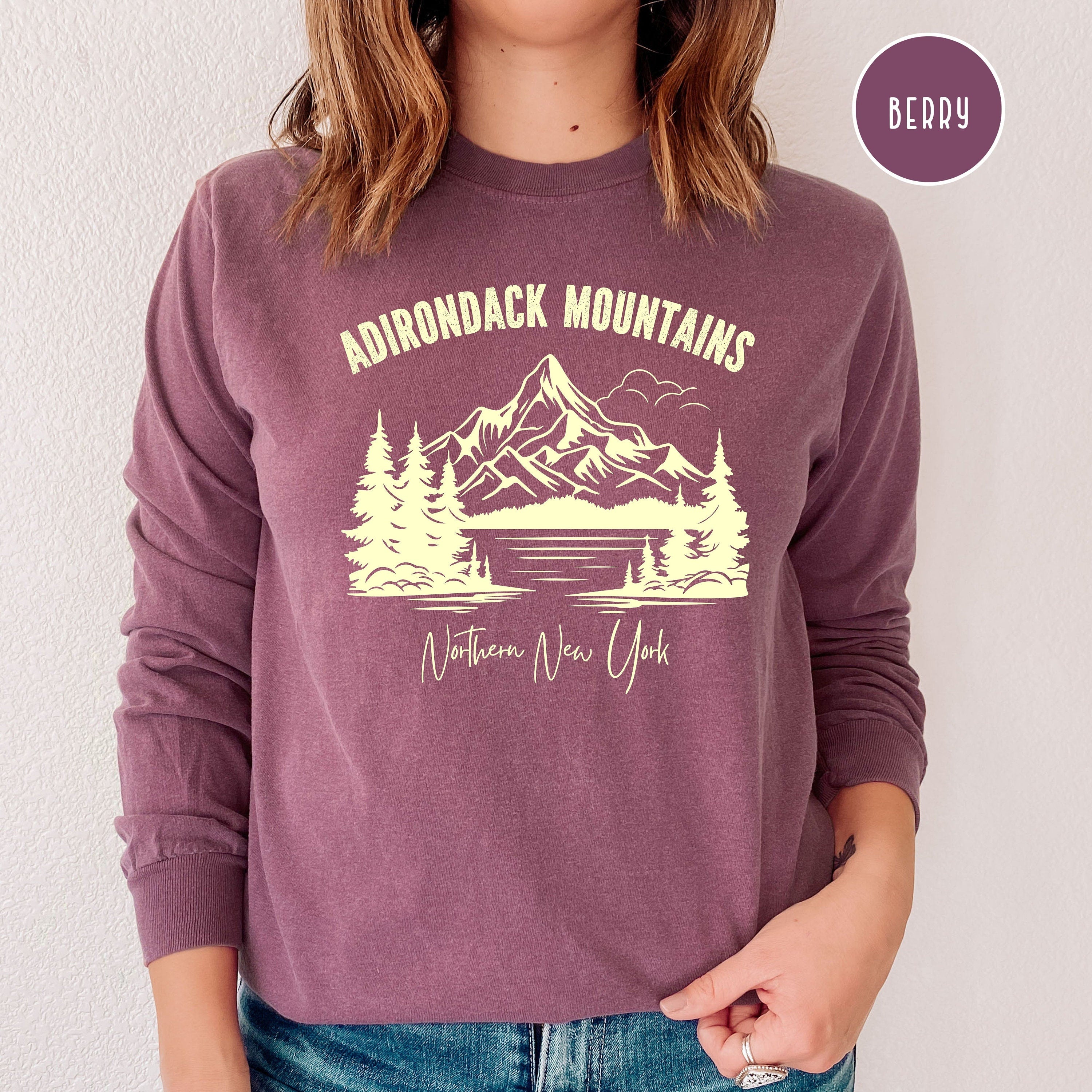 Adirondack Mountains Comfort Colors® Long Sleeve T-Shirt