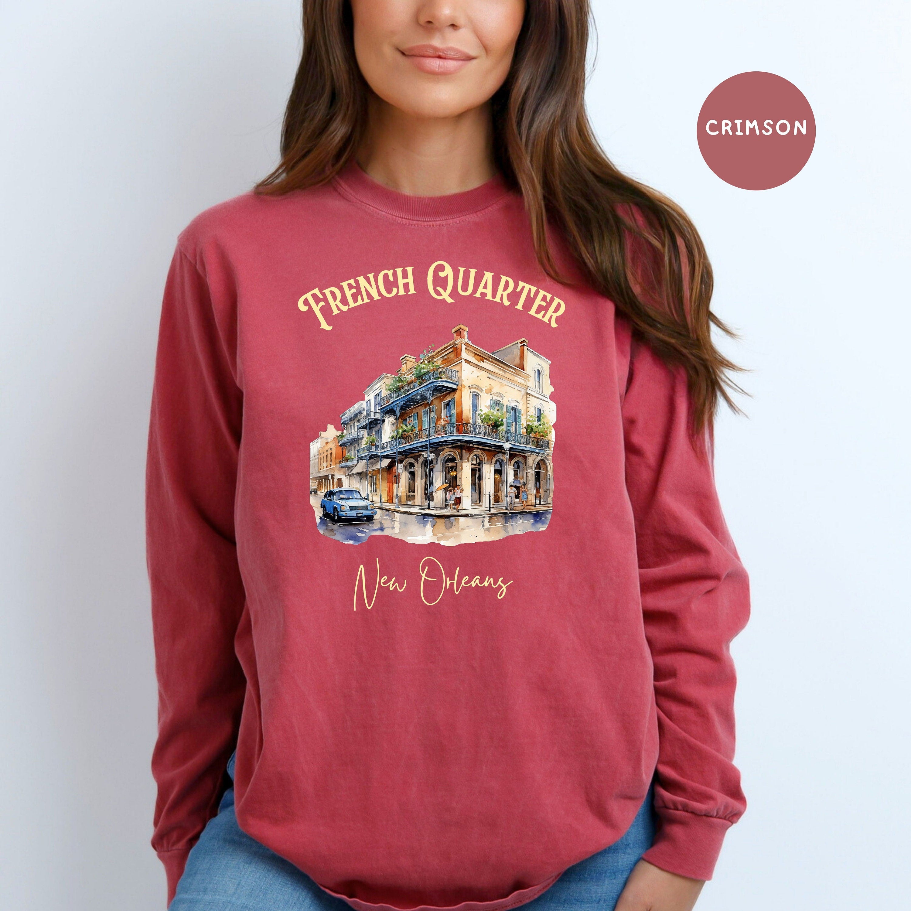 French Quarter New Orleans Comfort Colors® Long Sleeve Tee