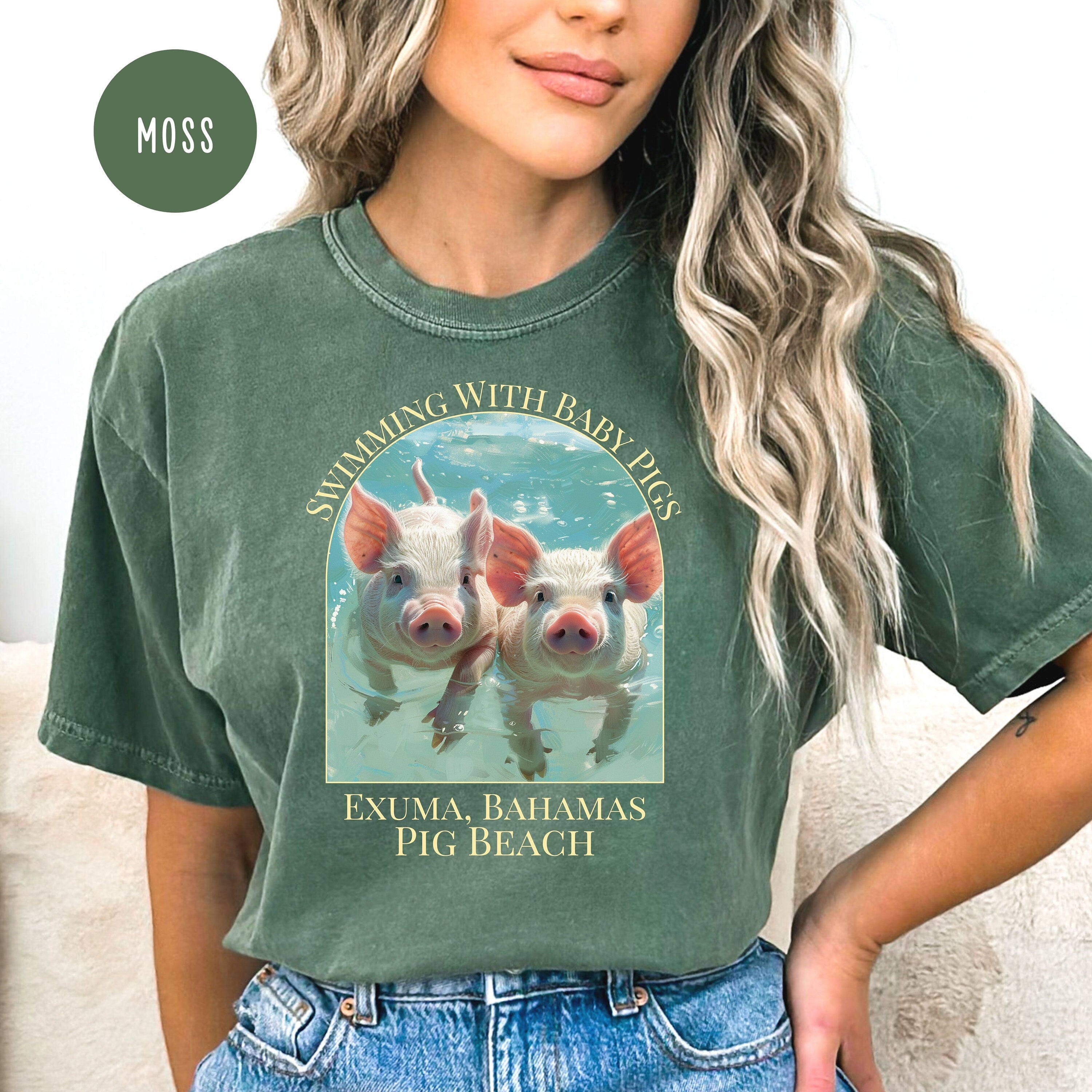 Pig Beach Exuma Bahamas Comfort Colors® Tee