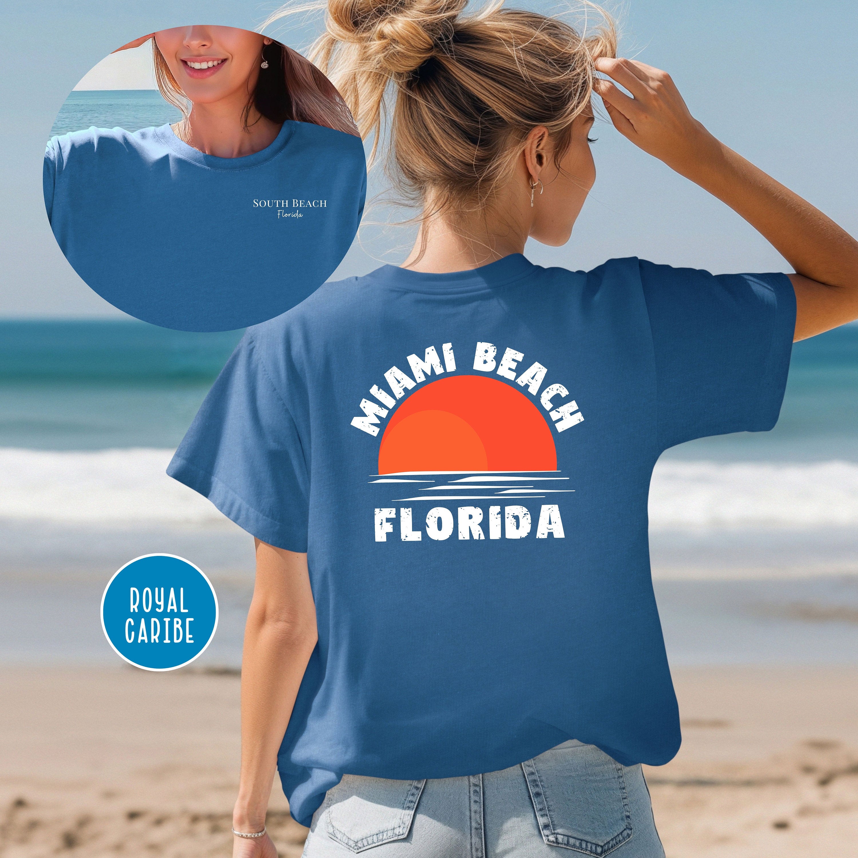 Miami Beach Comfort Colors® Beach Tee, Design on Front & Back