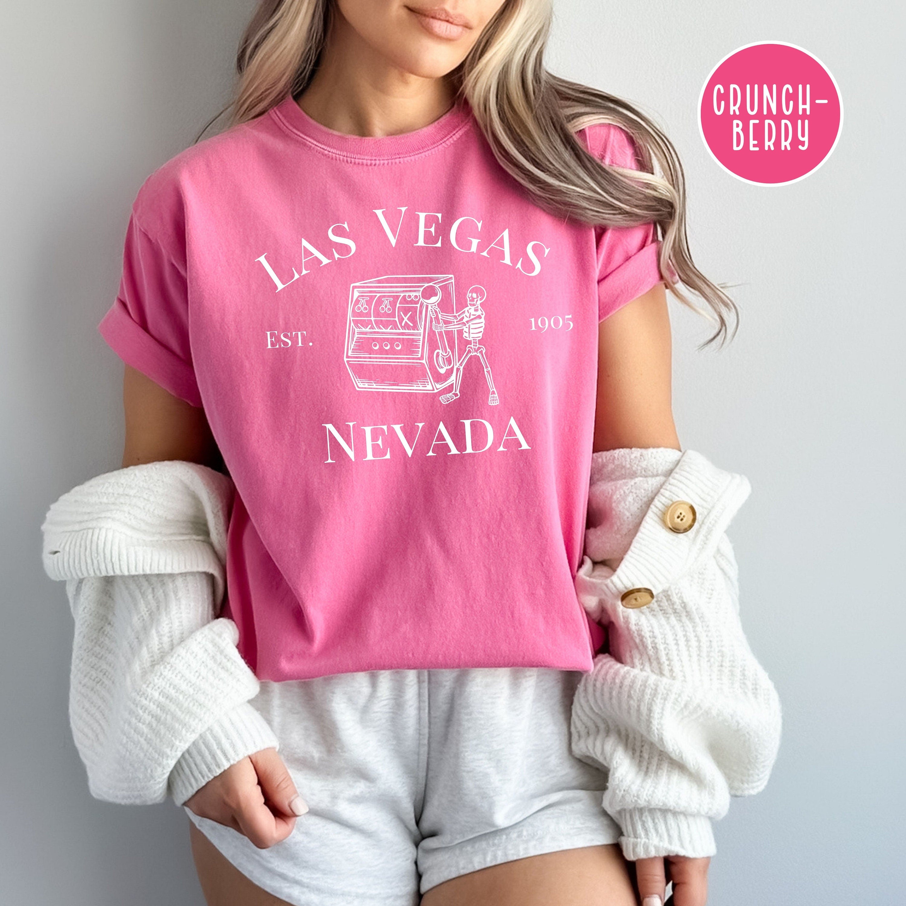 Las Vegas Nevada Skeleton Playing Slots Comfort Colors® Tee