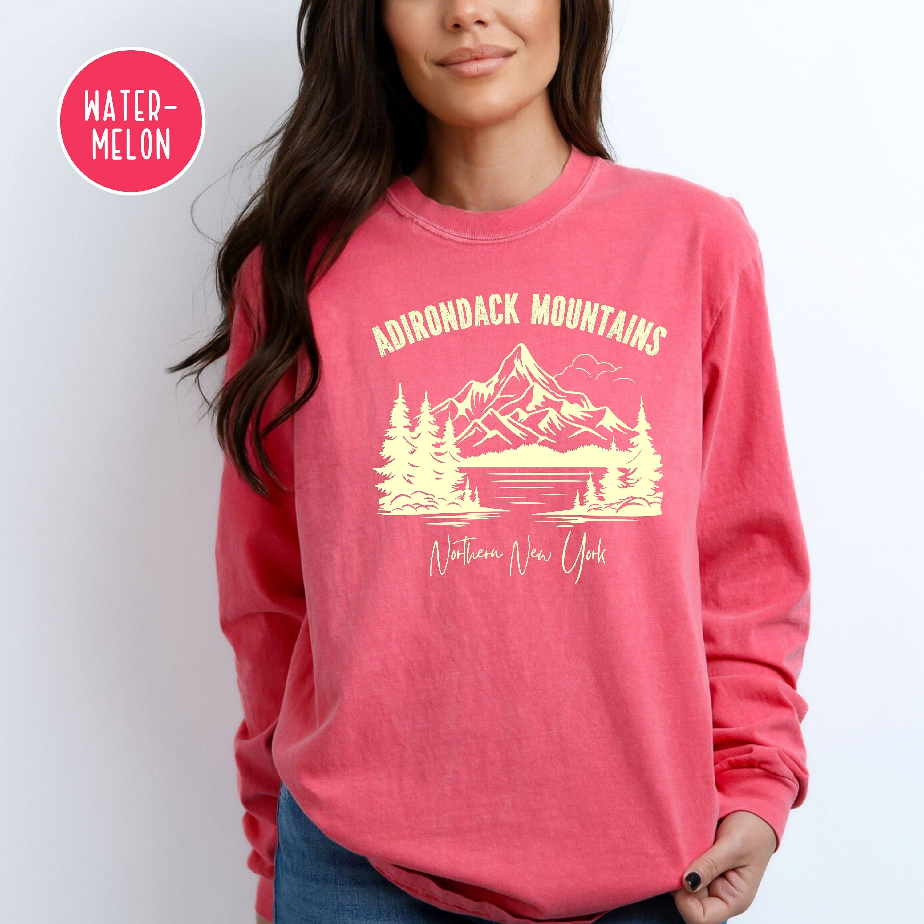 Adirondack Mountains Comfort Colors® Long Sleeve T-Shirt