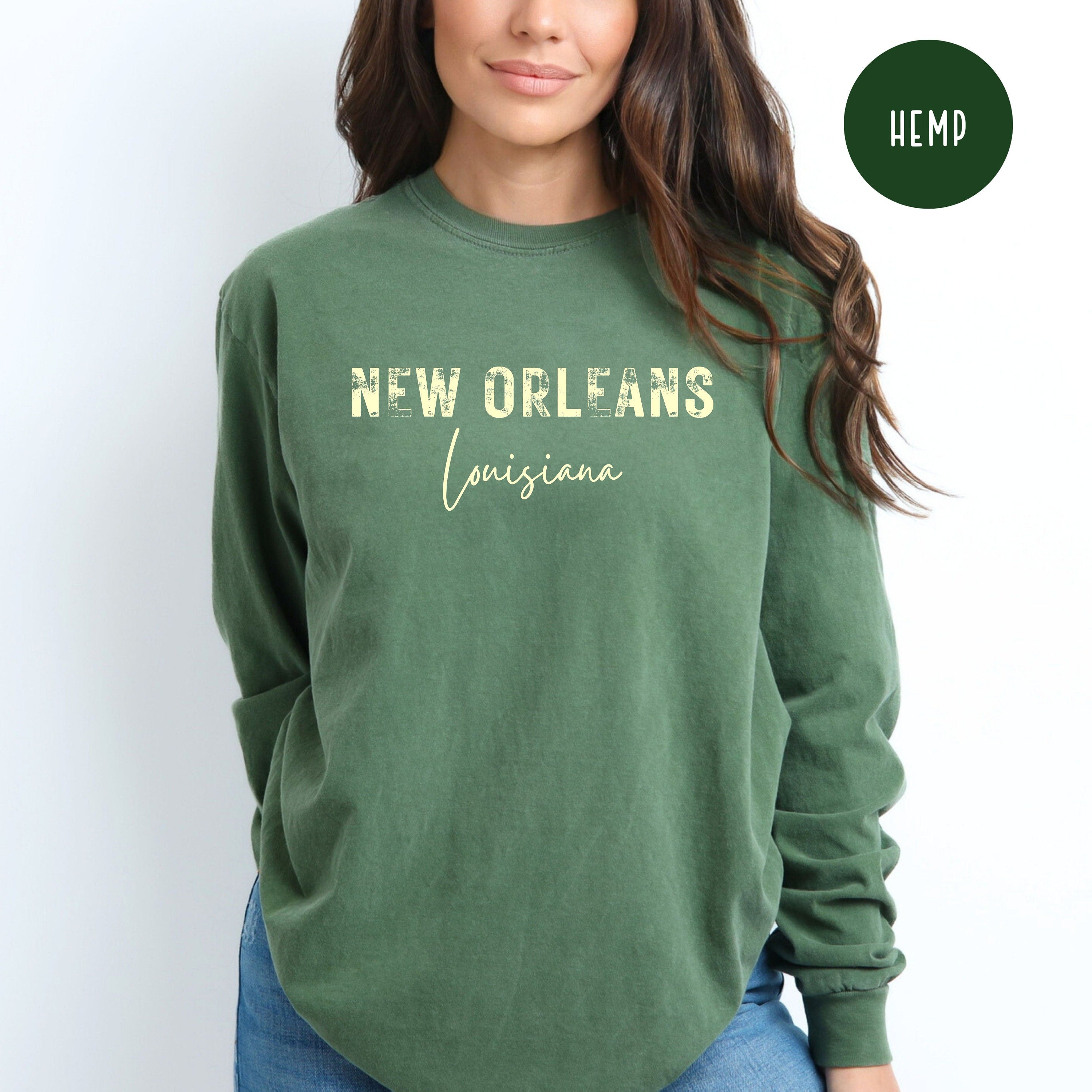 New Orleans Louisiana Grunge Style Comfort Colors® Long Sleeve Tee