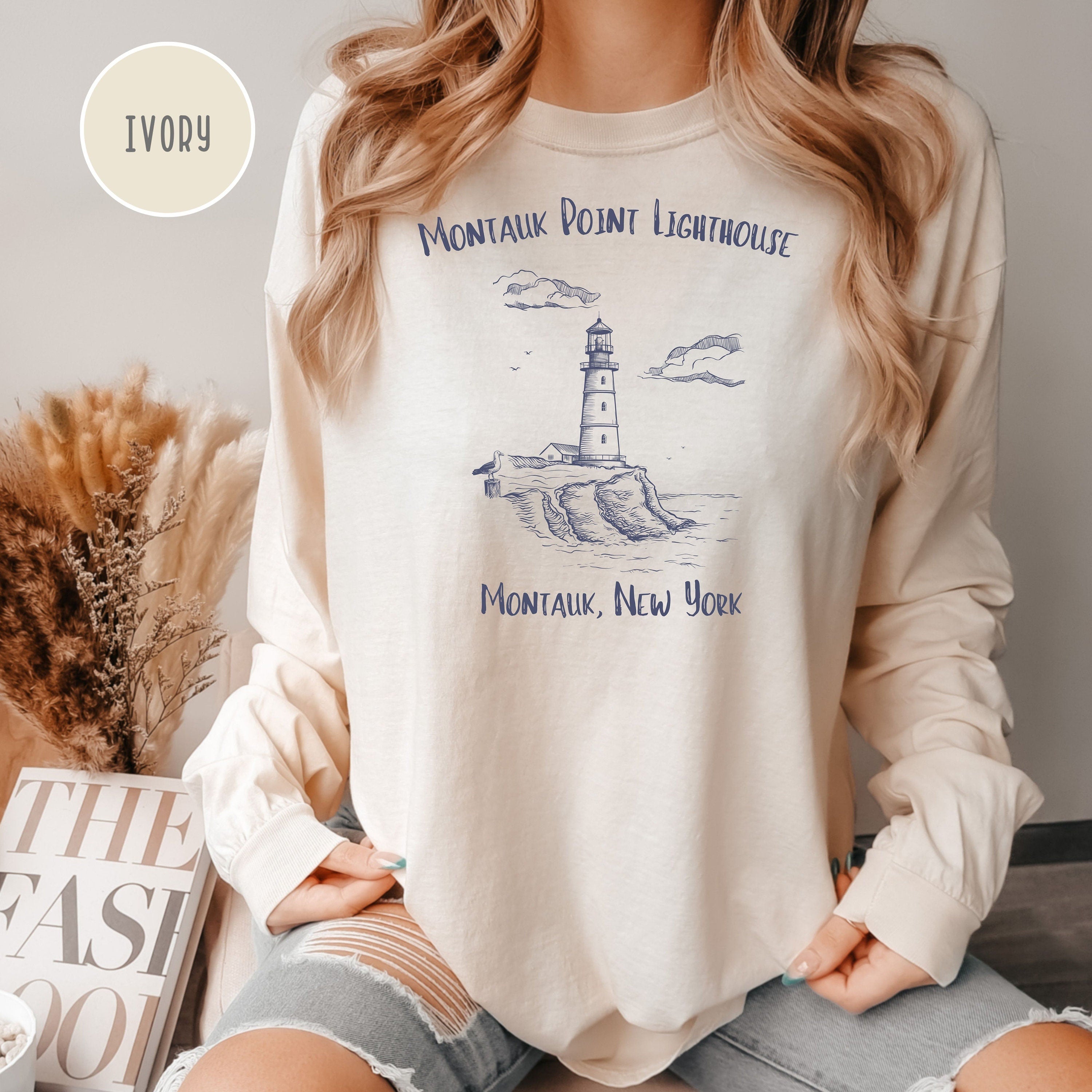 Montauk Point Lighthouse Comfort Colors® Long Sleeve Tee