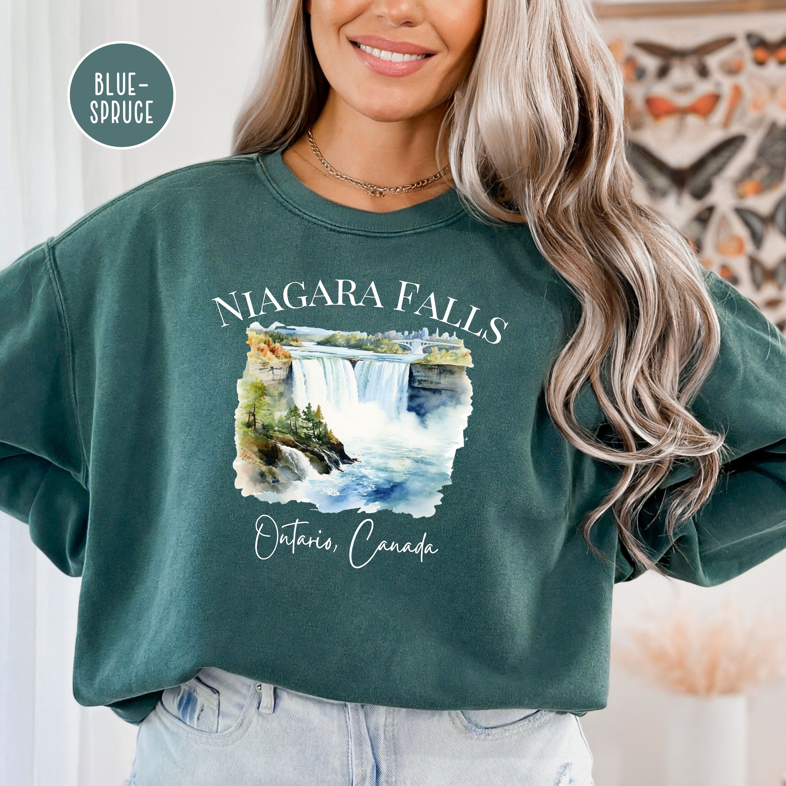 Niagara Falls Ontario Canada Comfort Colors Sweatshirt