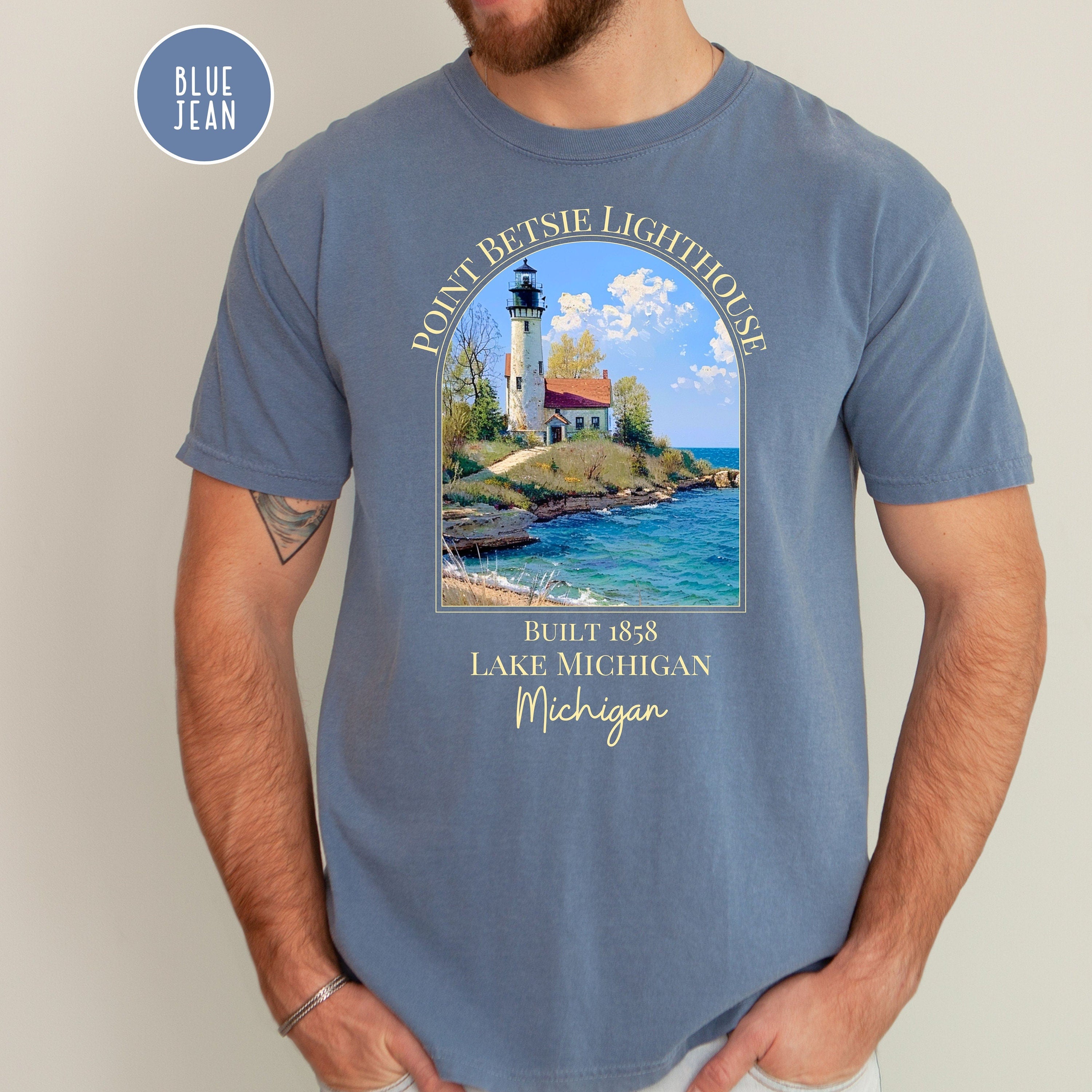Point Betsie Lighthouse Lake Michigan Comfort Colors® Tee