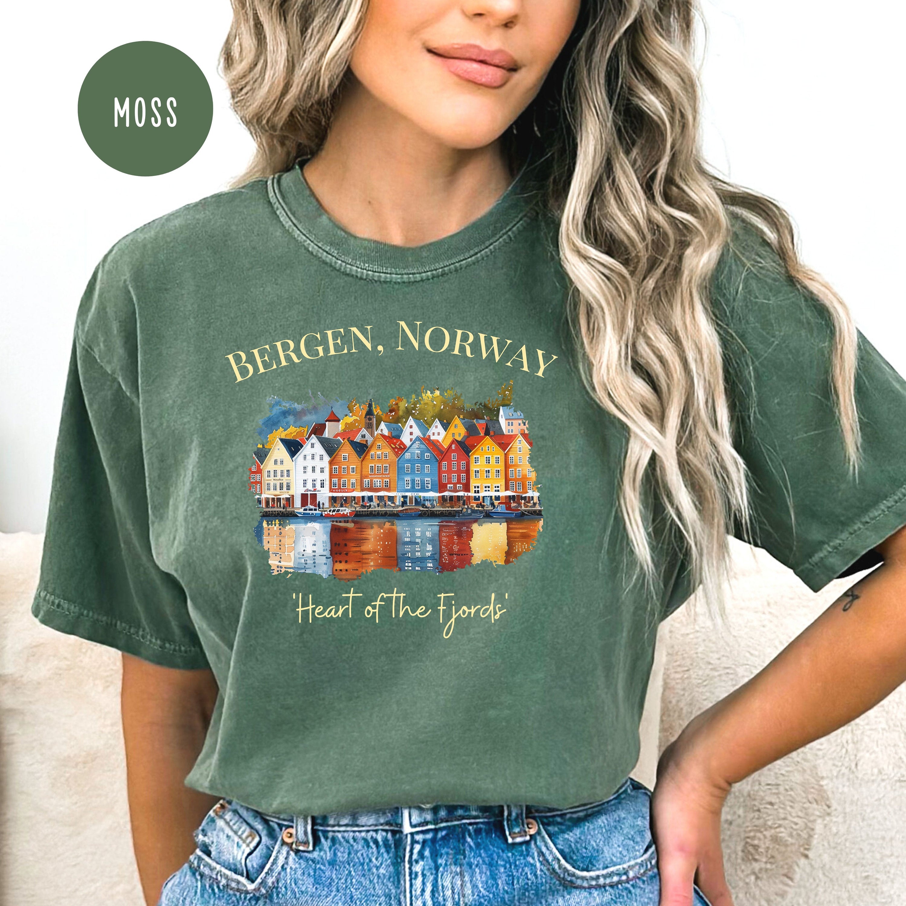Bergen Norway Comfort Colors® Tee Shirt, Fjords Shirt,