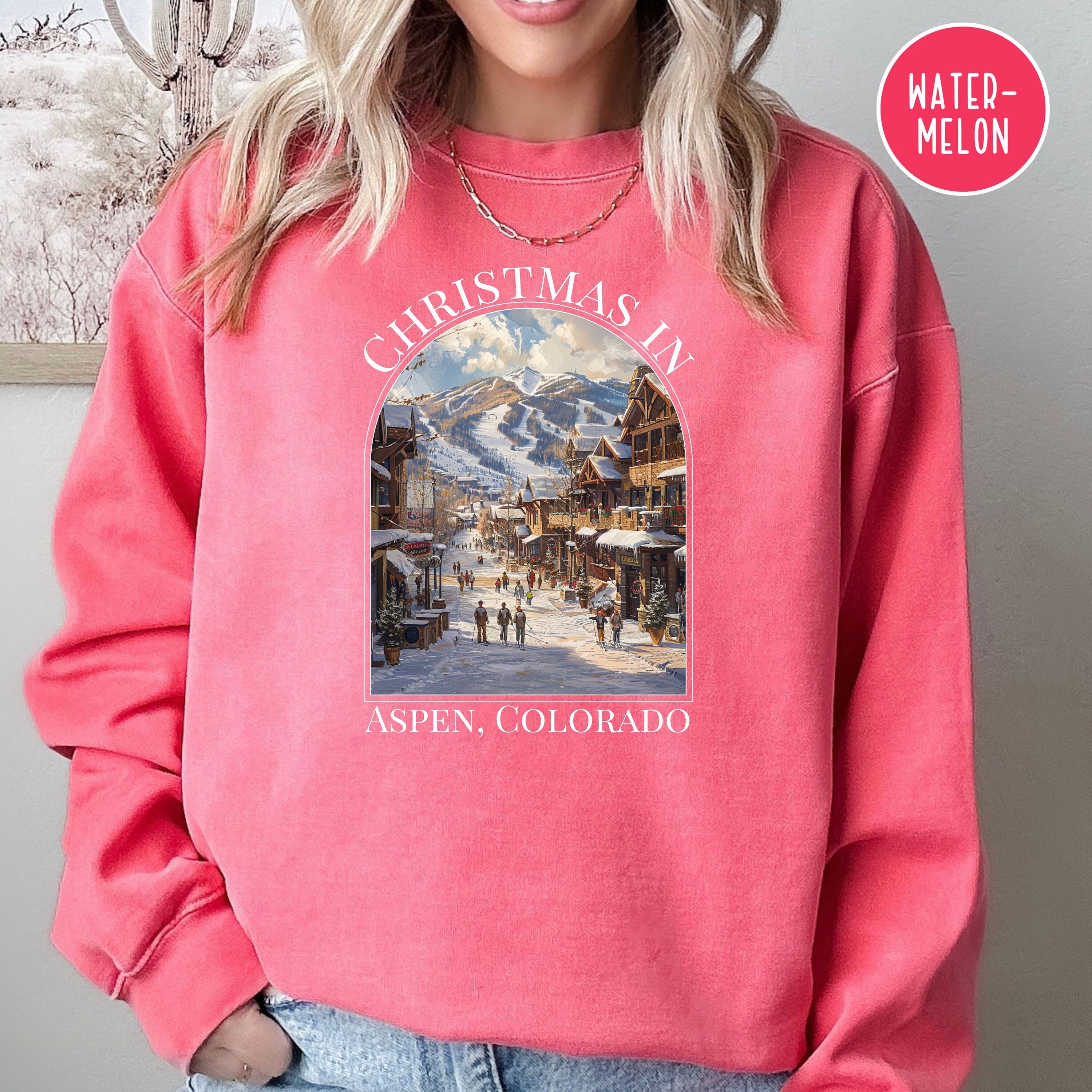 Aspen Colorado Christmas Comfort Colors® Sweatshirt
