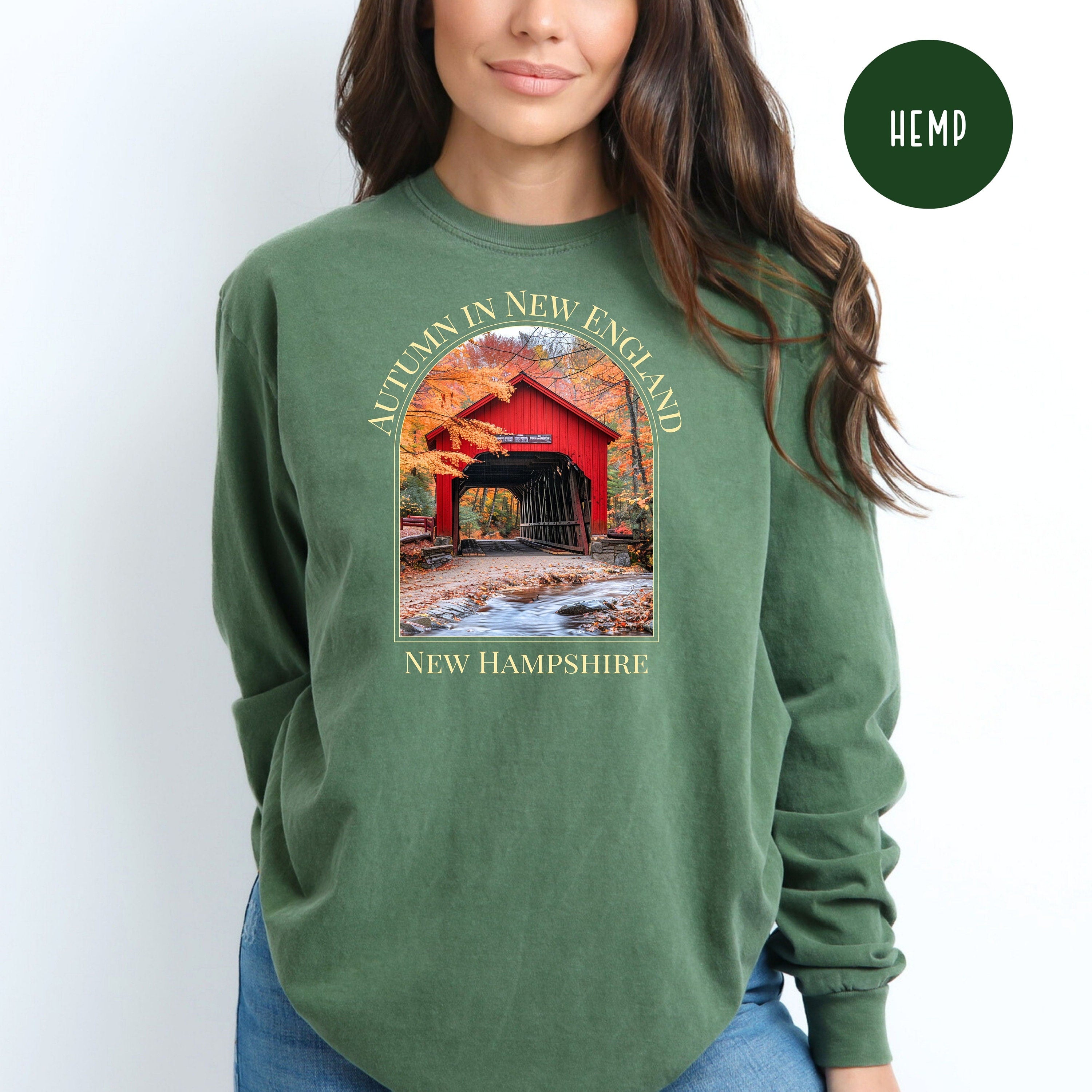 New Hampshire Covered Bridge Comfort Colors® Long Sleeve Tee