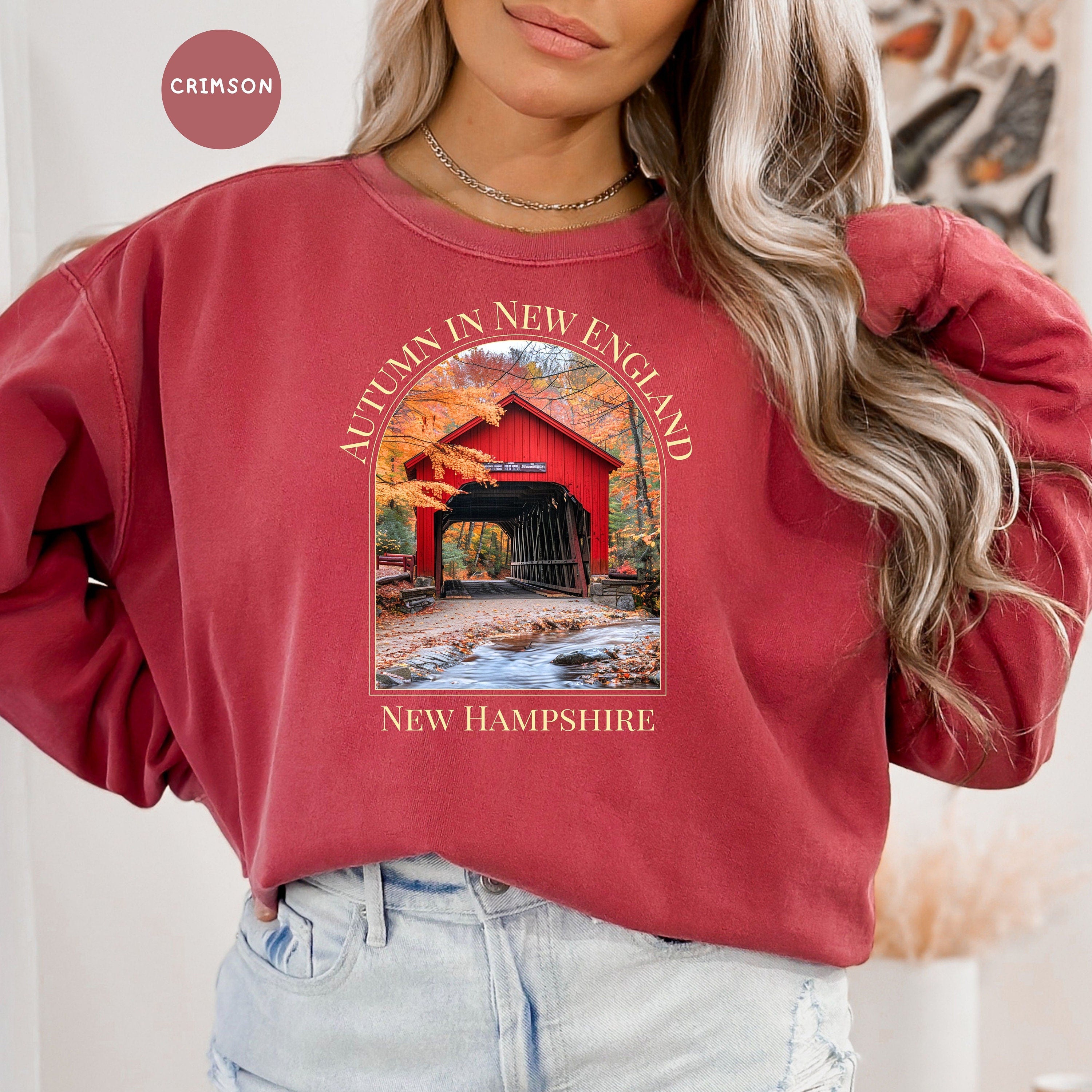 New Hampshire Covered Bridge Comfort Colors® Sweatshirt