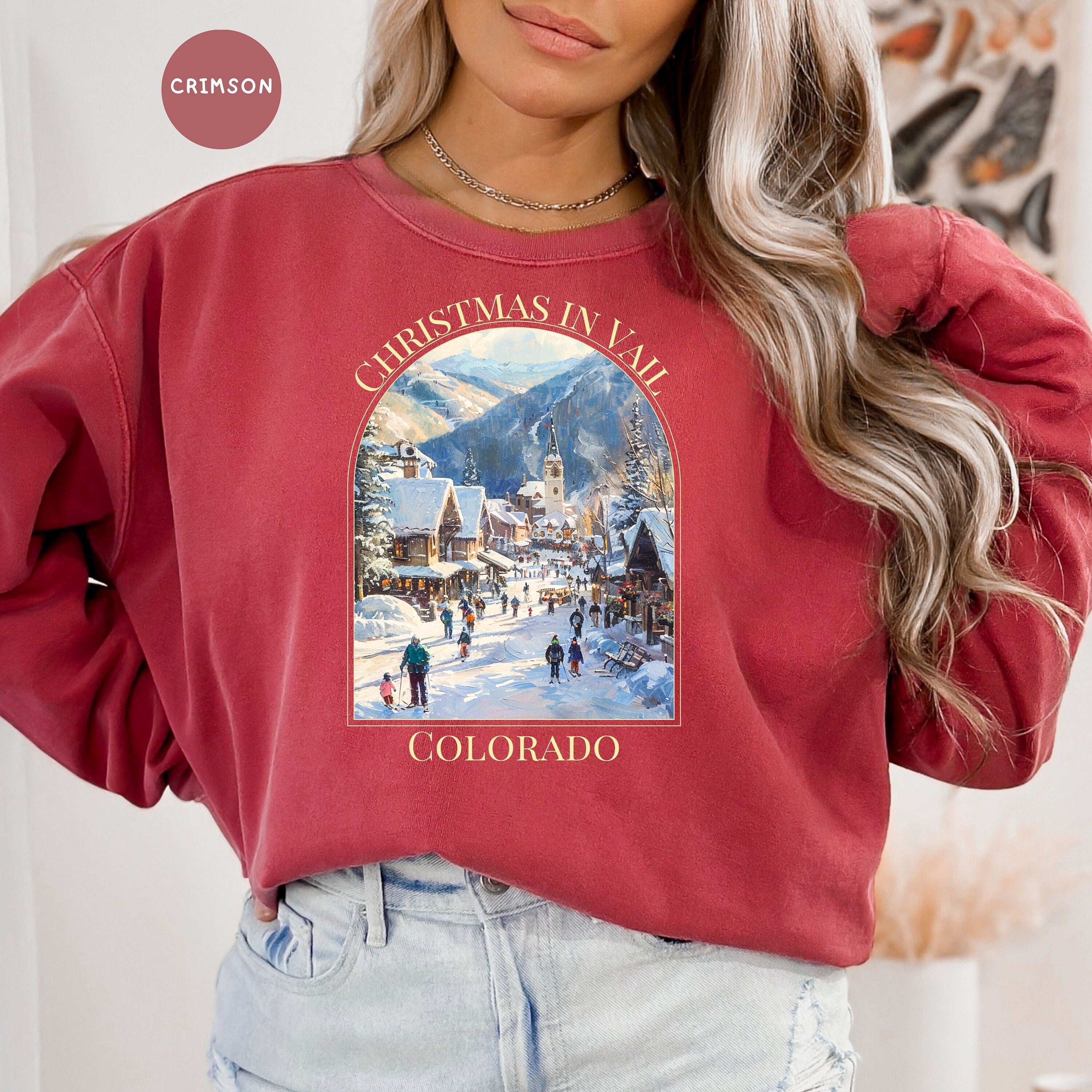 Christmas in Vail Colorado Comfort Colors® Sweatshirt