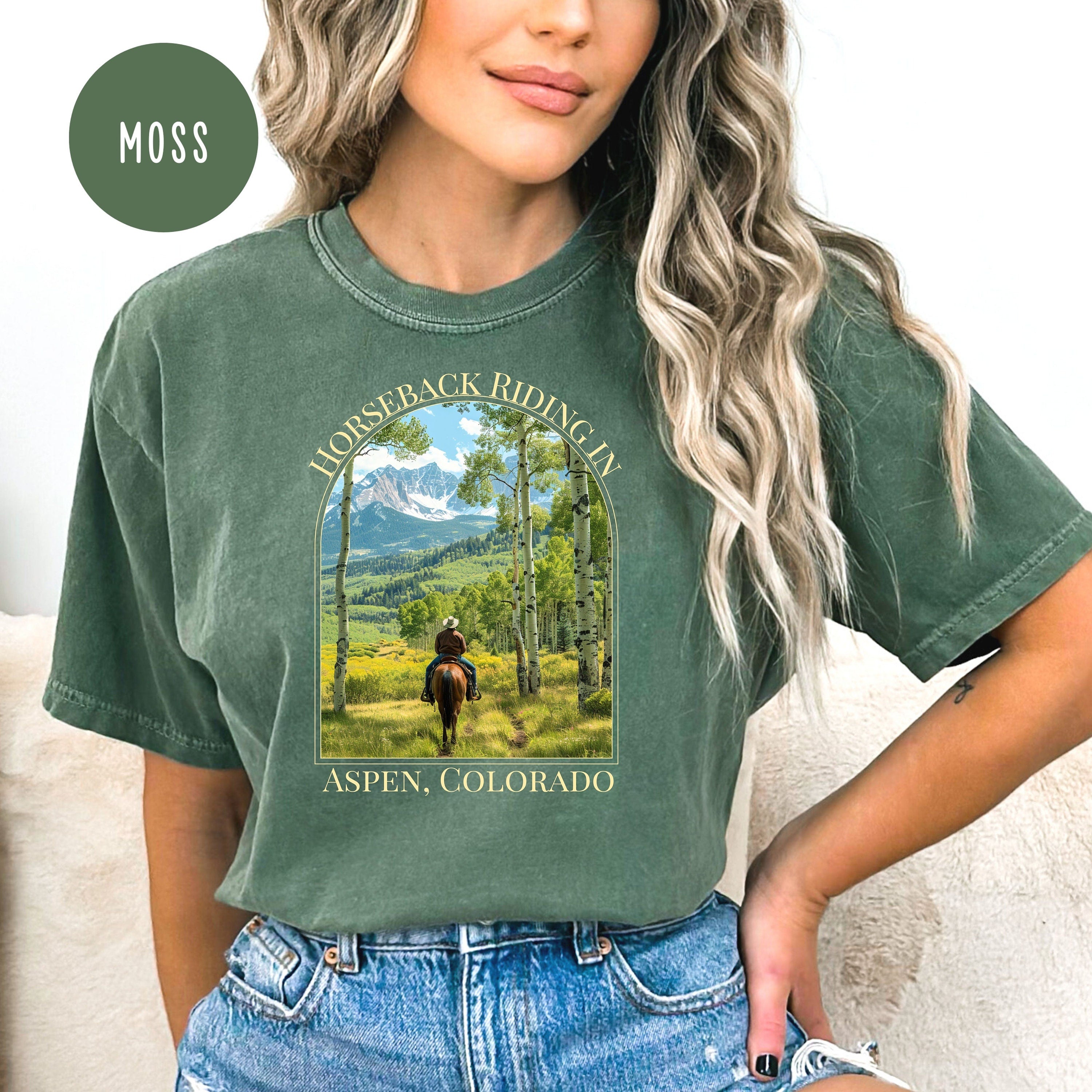 Aspen Colorado By Horseback Comfort Colors® Tee