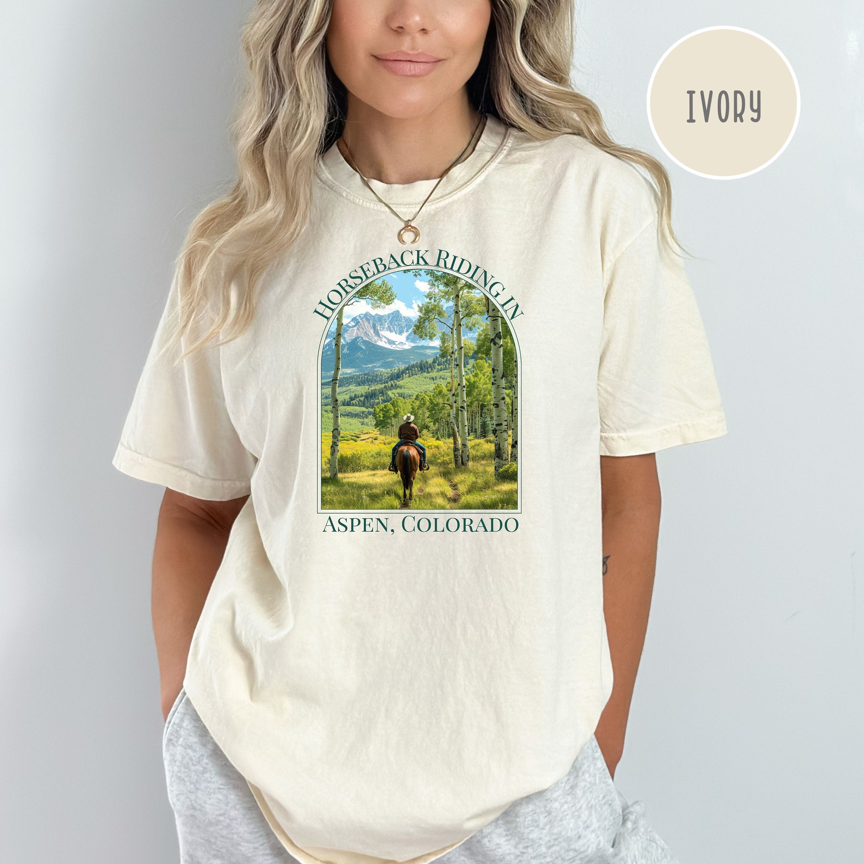 Aspen Colorado By Horseback Comfort Colors® Tee