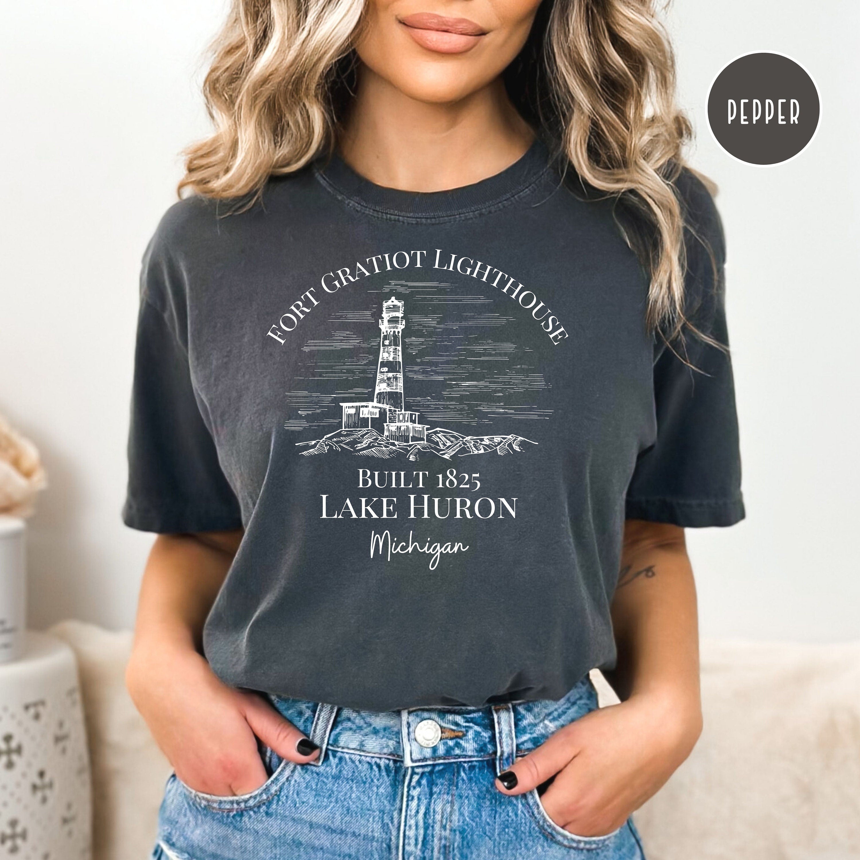 Lake Huron Fort Gratiot Lighthouse Michigan Comfort Colors® Tee