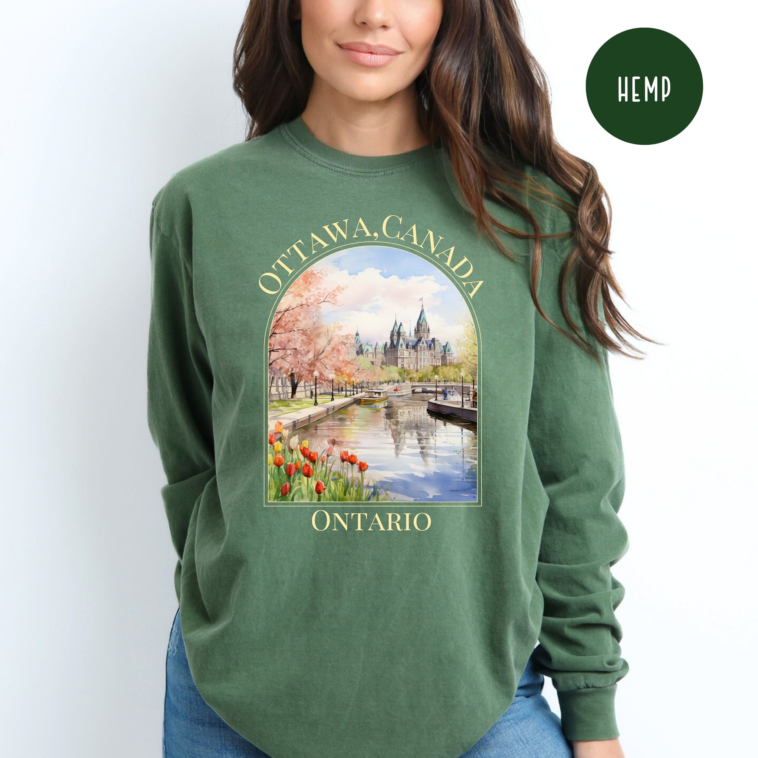 Ottawa Canada Comfort Colors® Long Sleeve Tee