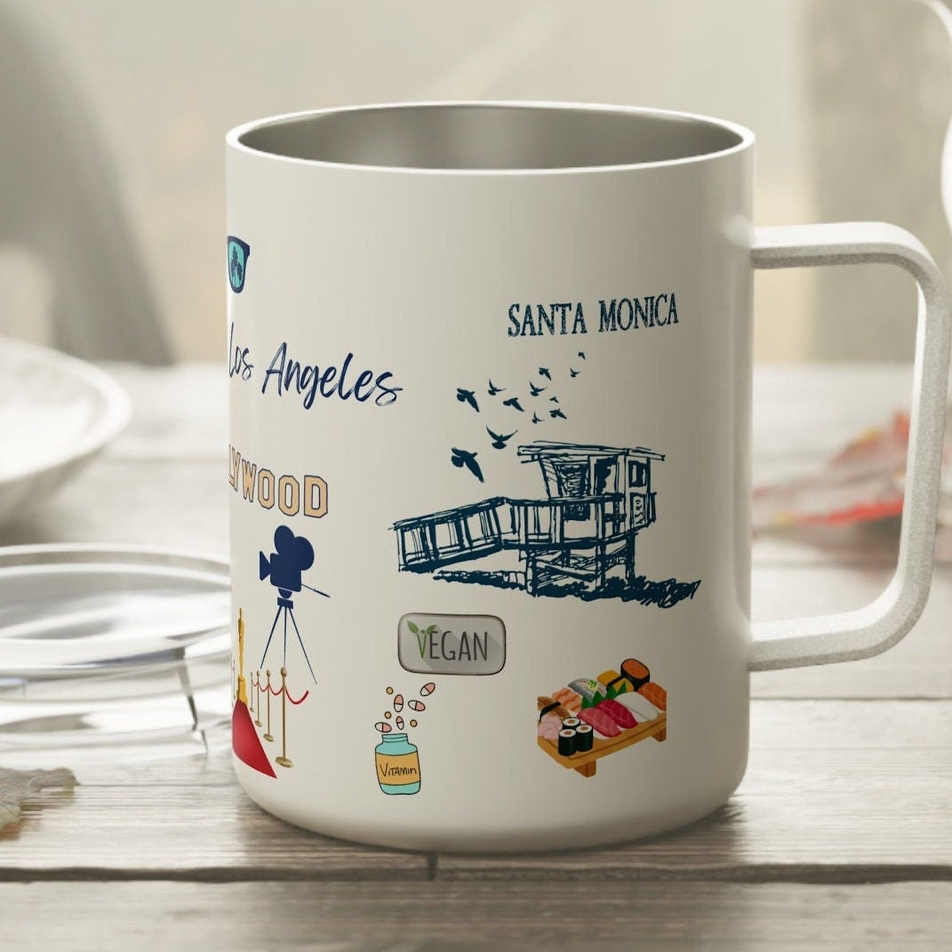 Los Angeles Stainless Steel Insulated Travel Mug Gift