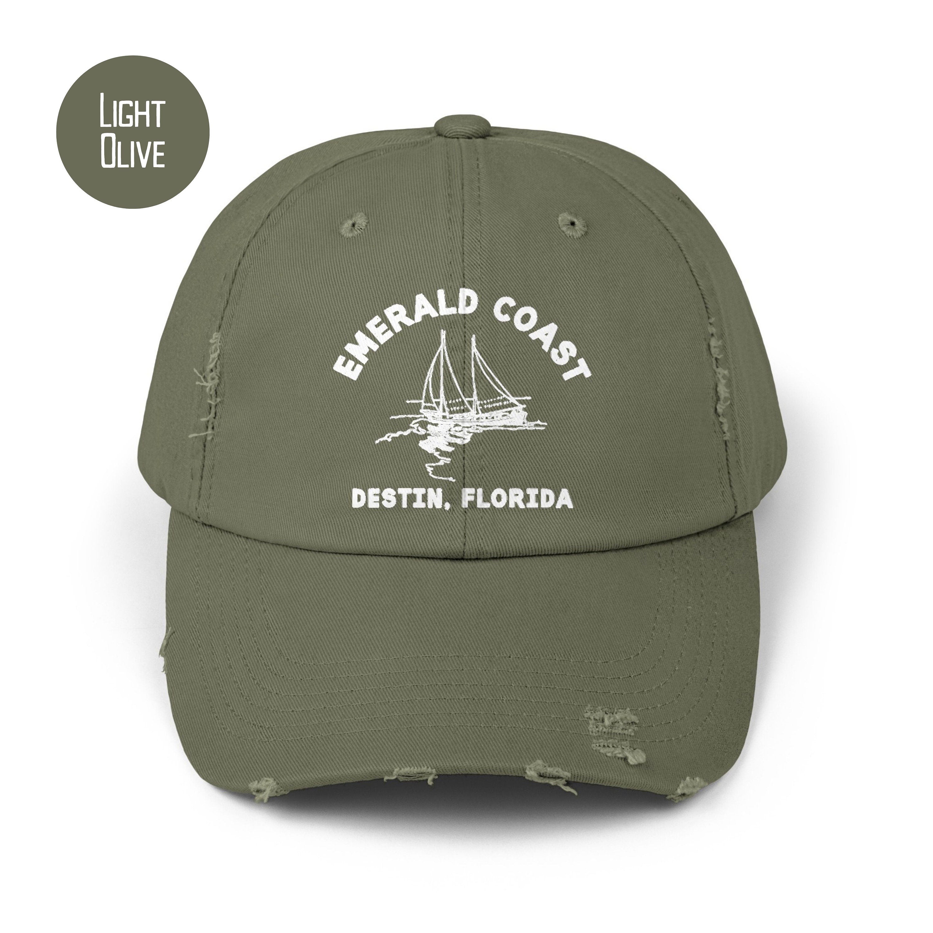 Destin Florida Emerald Coast Grunge Baseball Cap