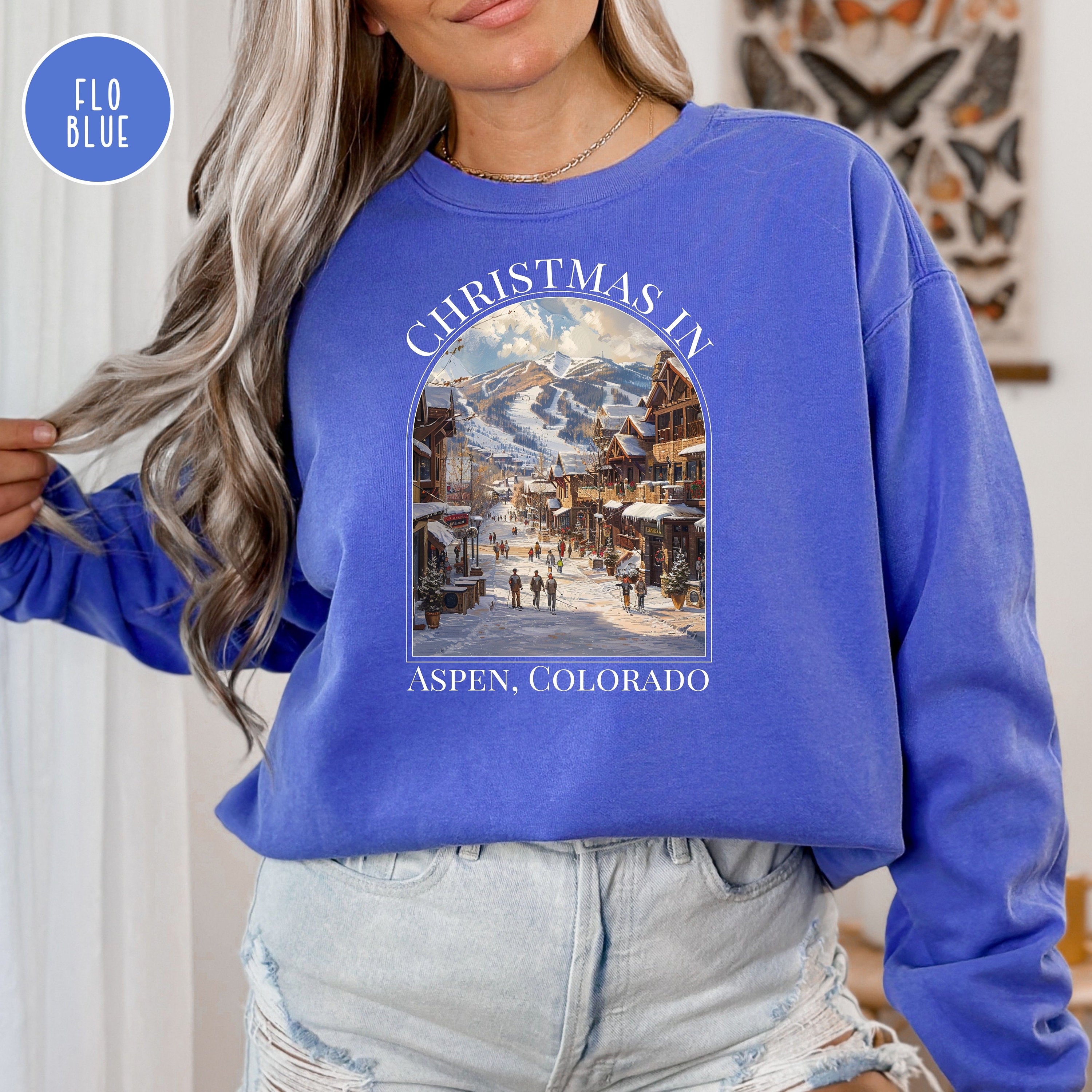 Aspen Colorado Christmas Comfort Colors® Sweatshirt