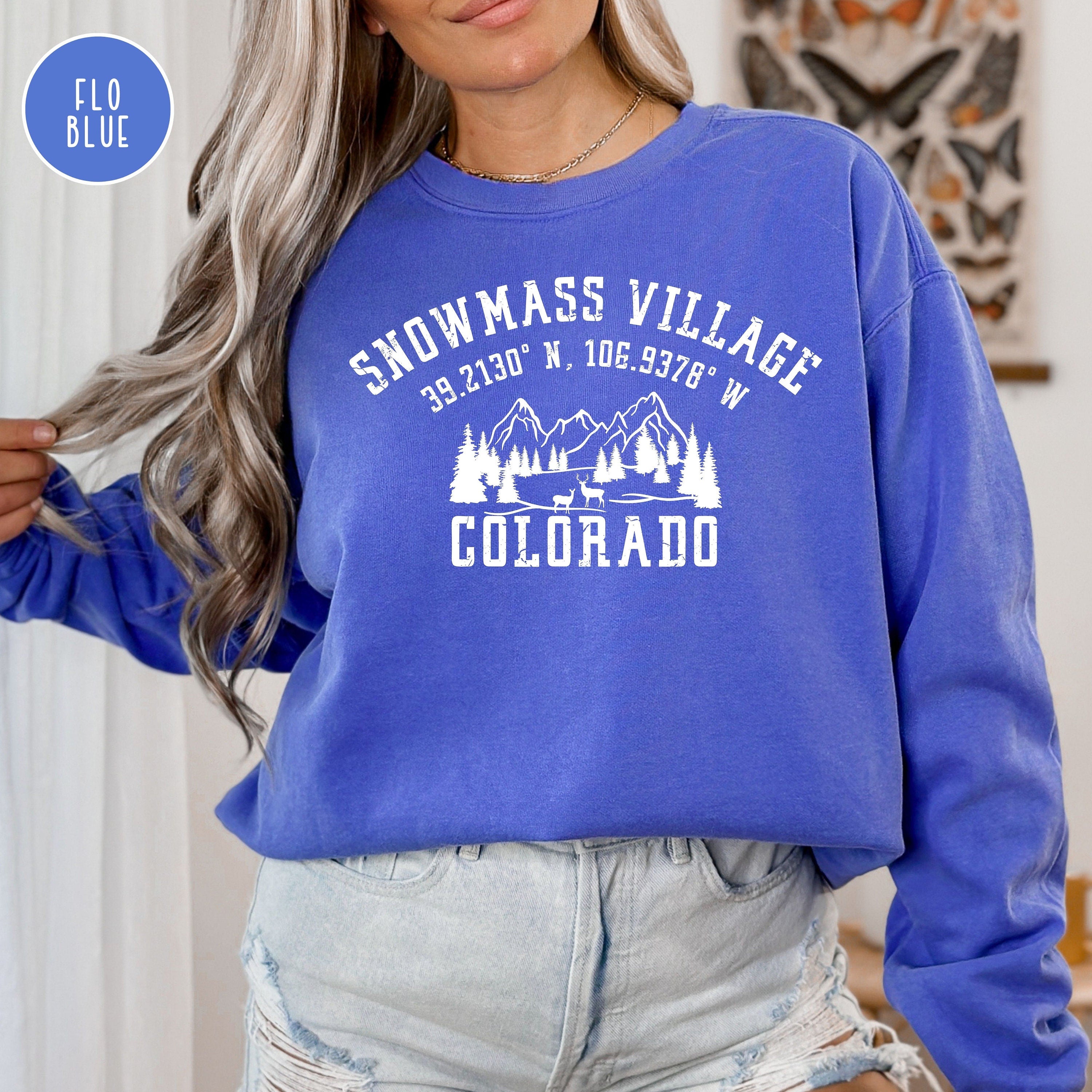 Snowmass Village Colorado Comfort Colors® Sweatshirt