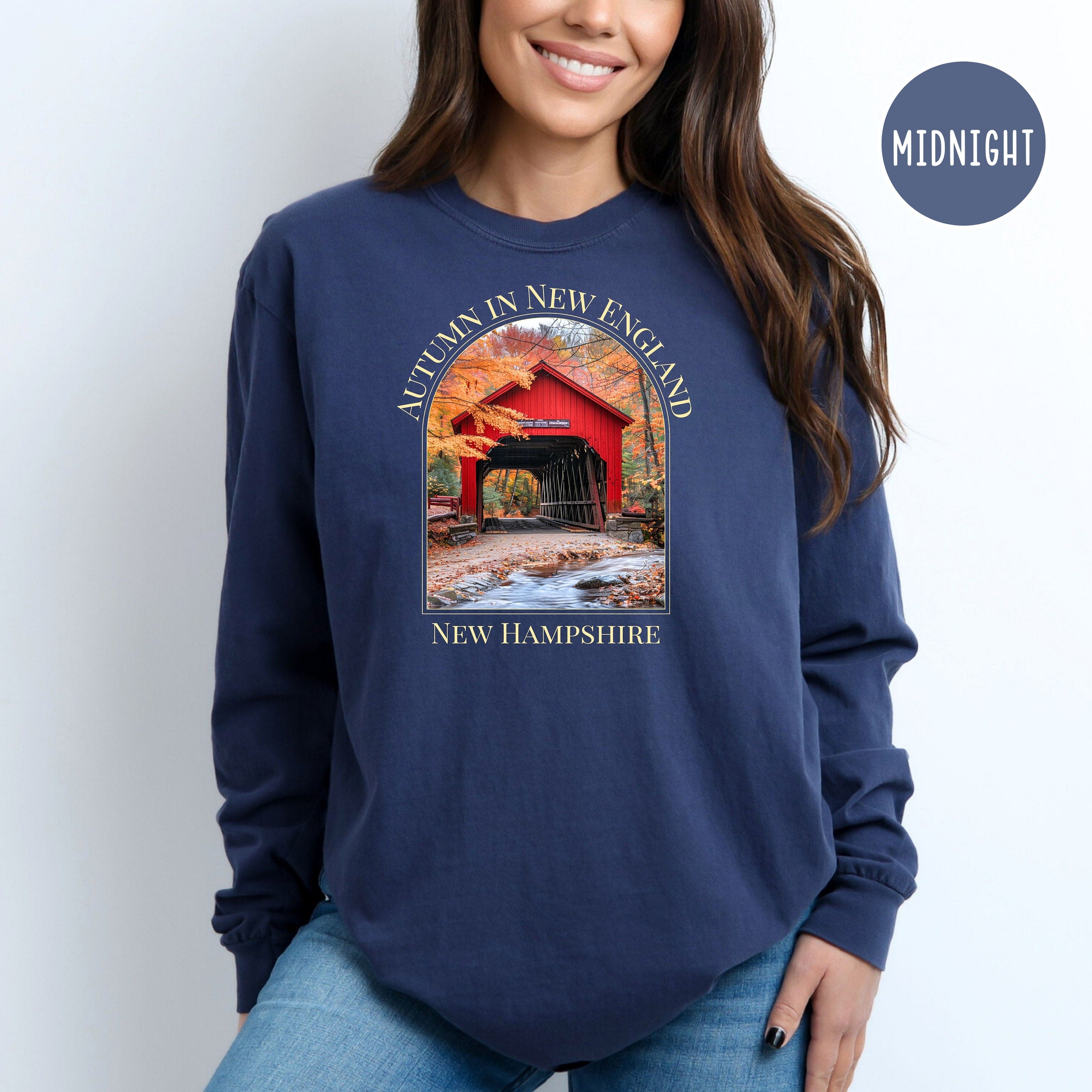 New Hampshire Covered Bridge Comfort Colors® Long Sleeve Tee