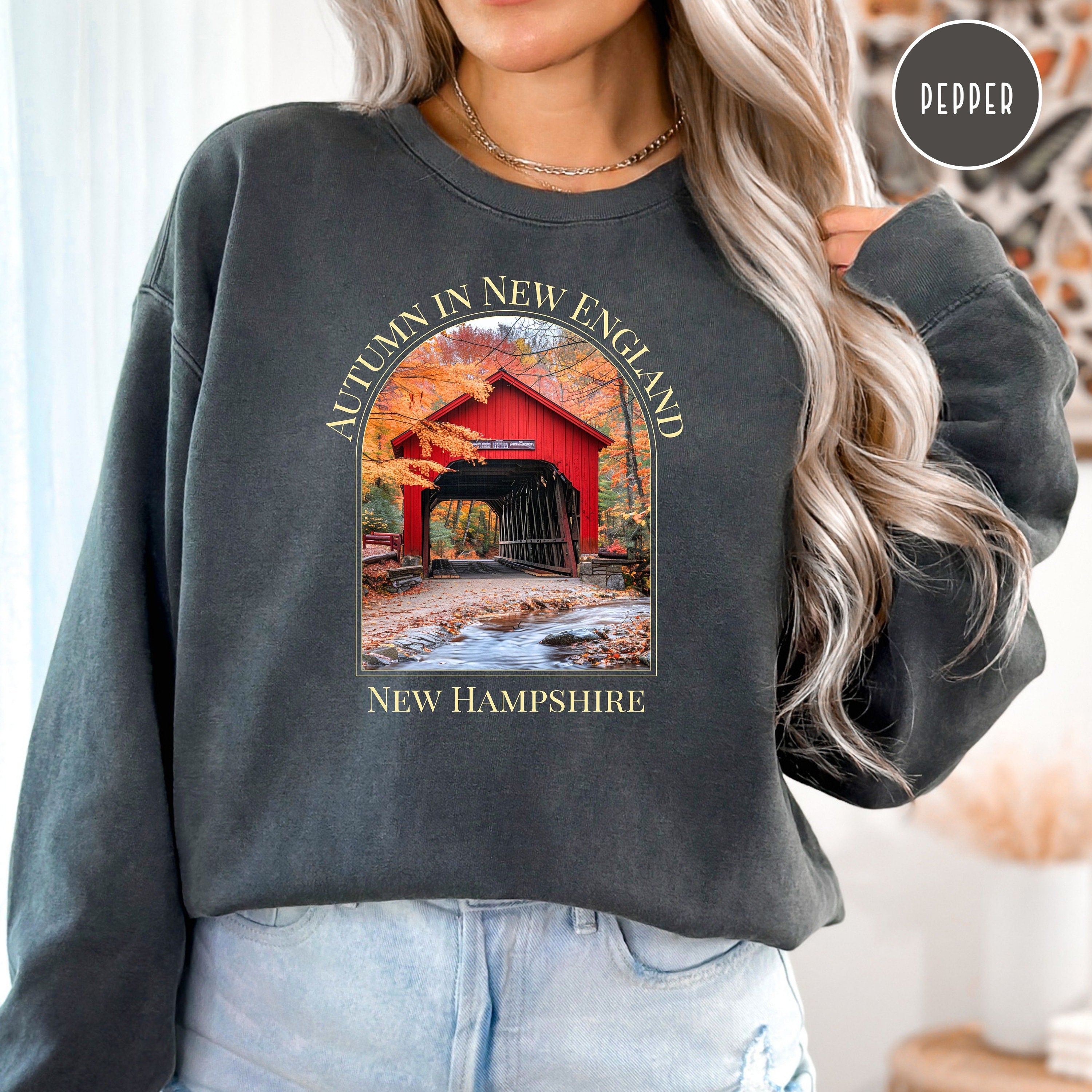 New Hampshire Covered Bridge Comfort Colors® Sweatshirt