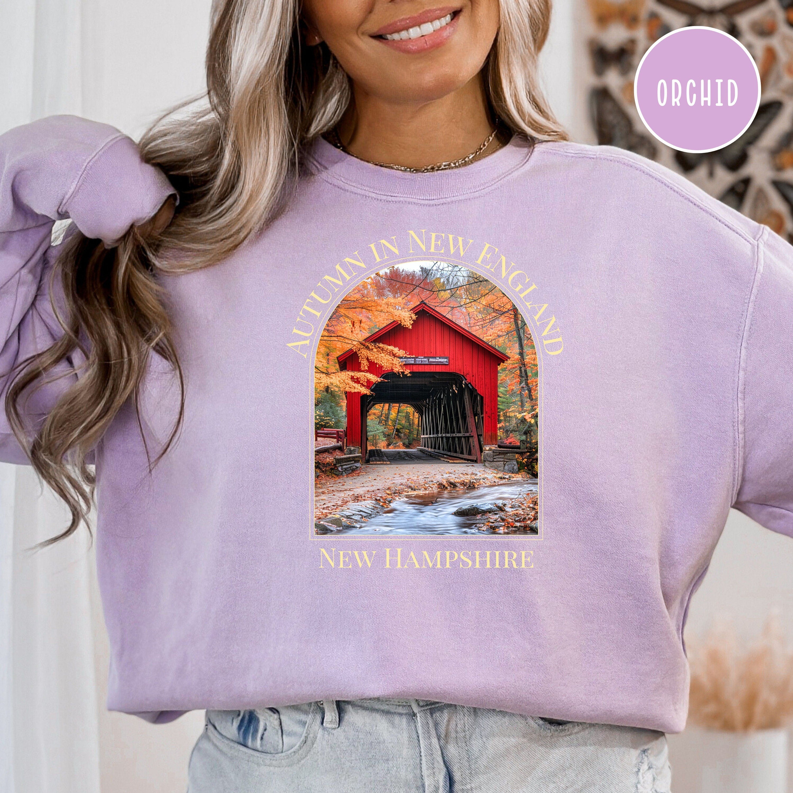 New Hampshire Covered Bridge Comfort Colors® Sweatshirt