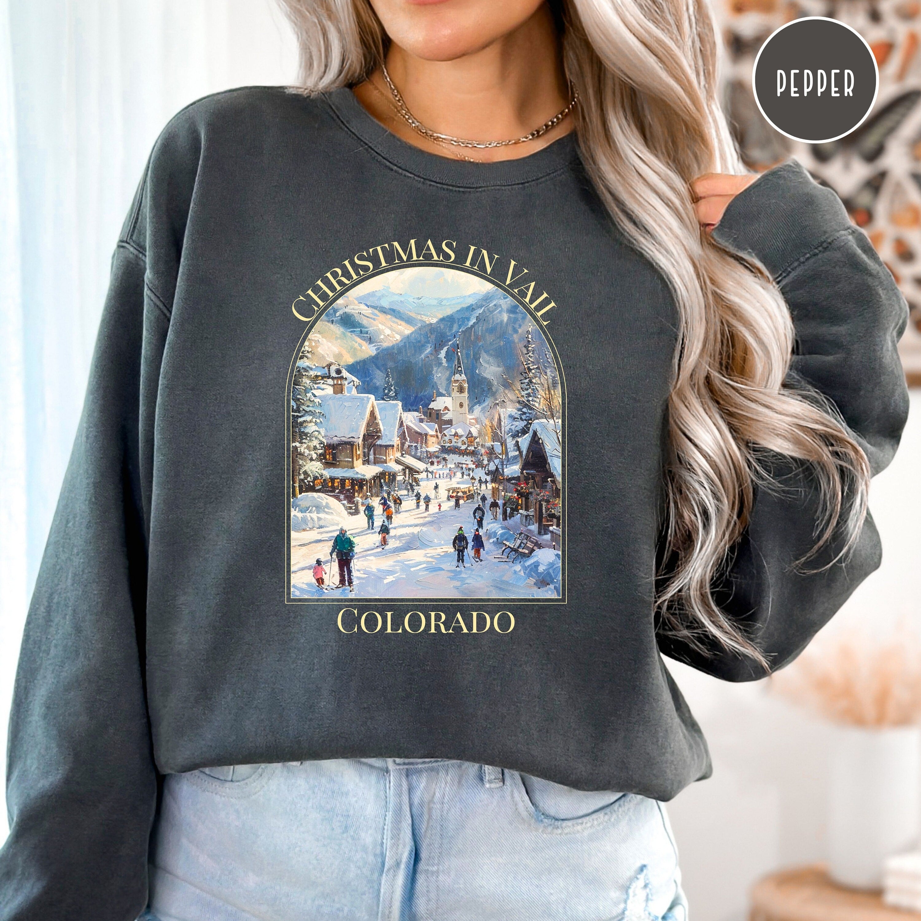Christmas in Vail Colorado Comfort Colors® Sweatshirt