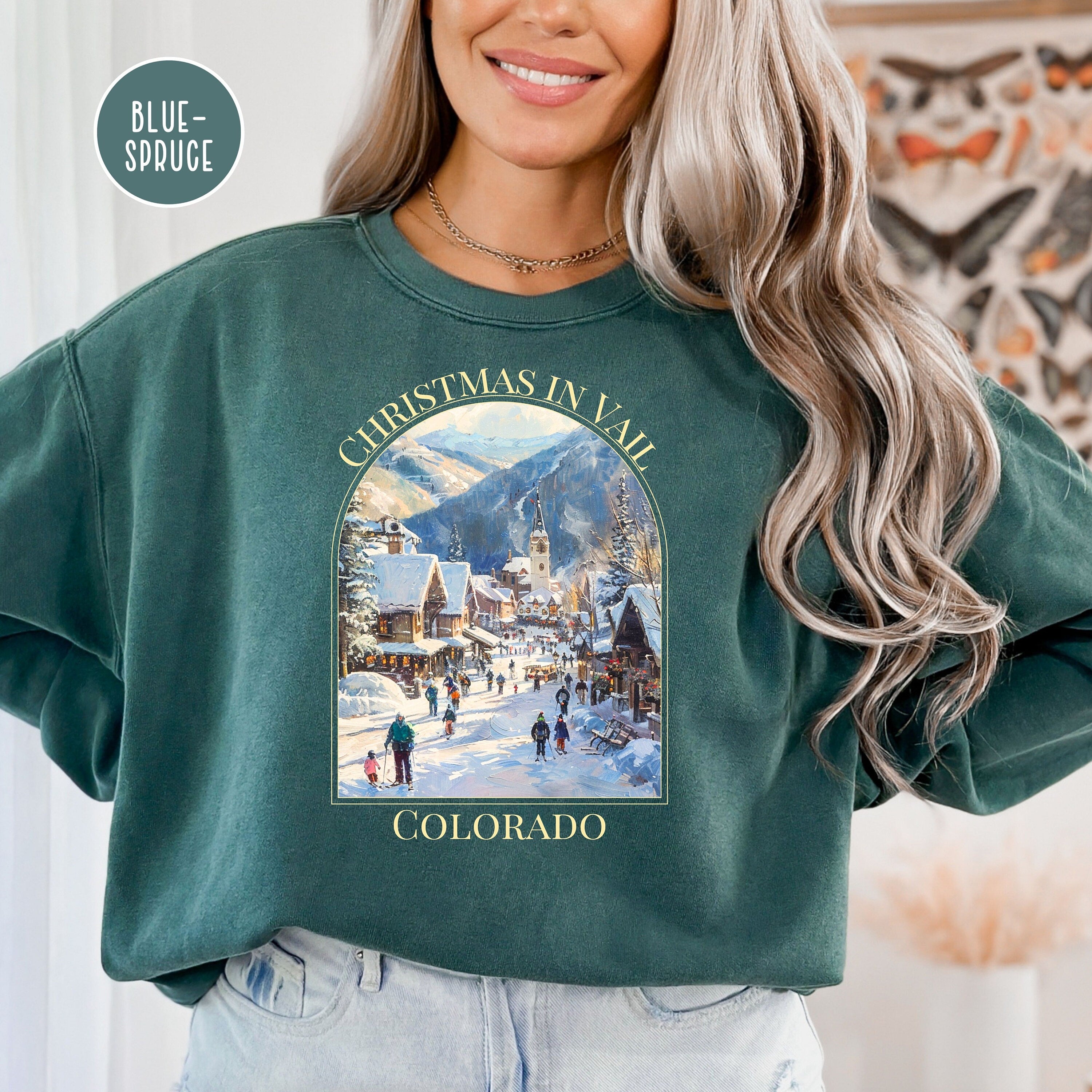 Christmas in Vail Colorado Comfort Colors® Sweatshirt