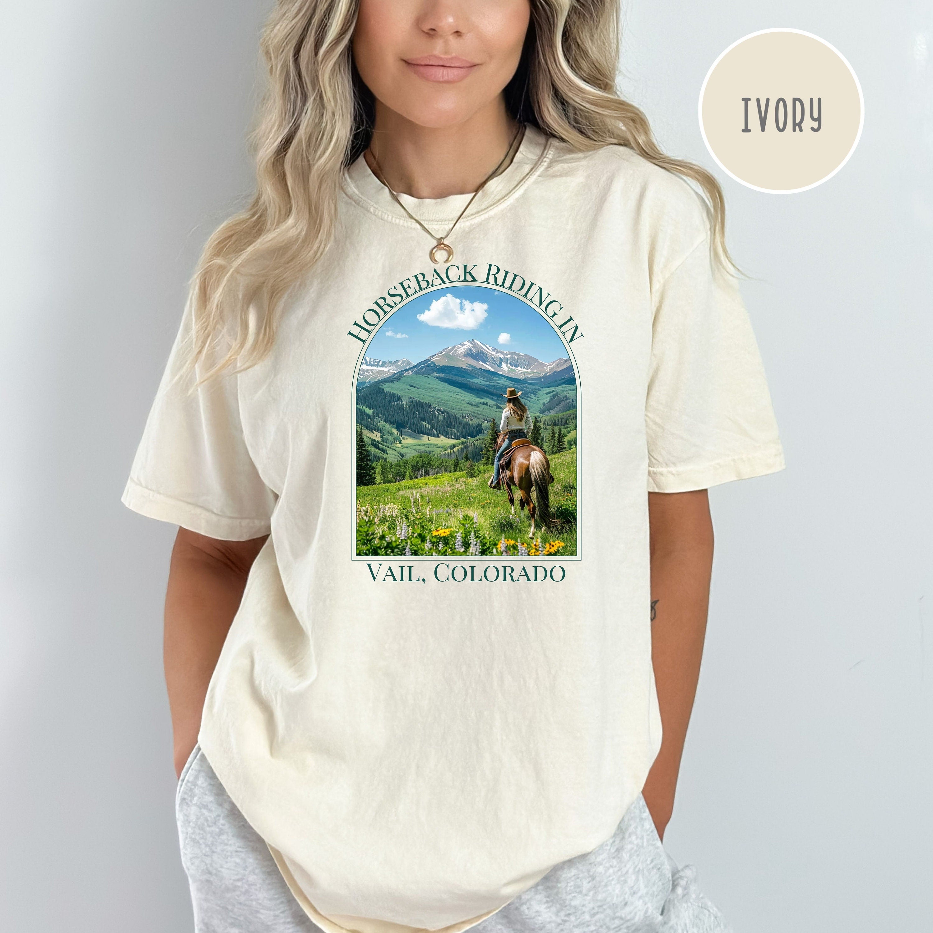 Vail Colorado on Horseback Comfort Colors® Tee