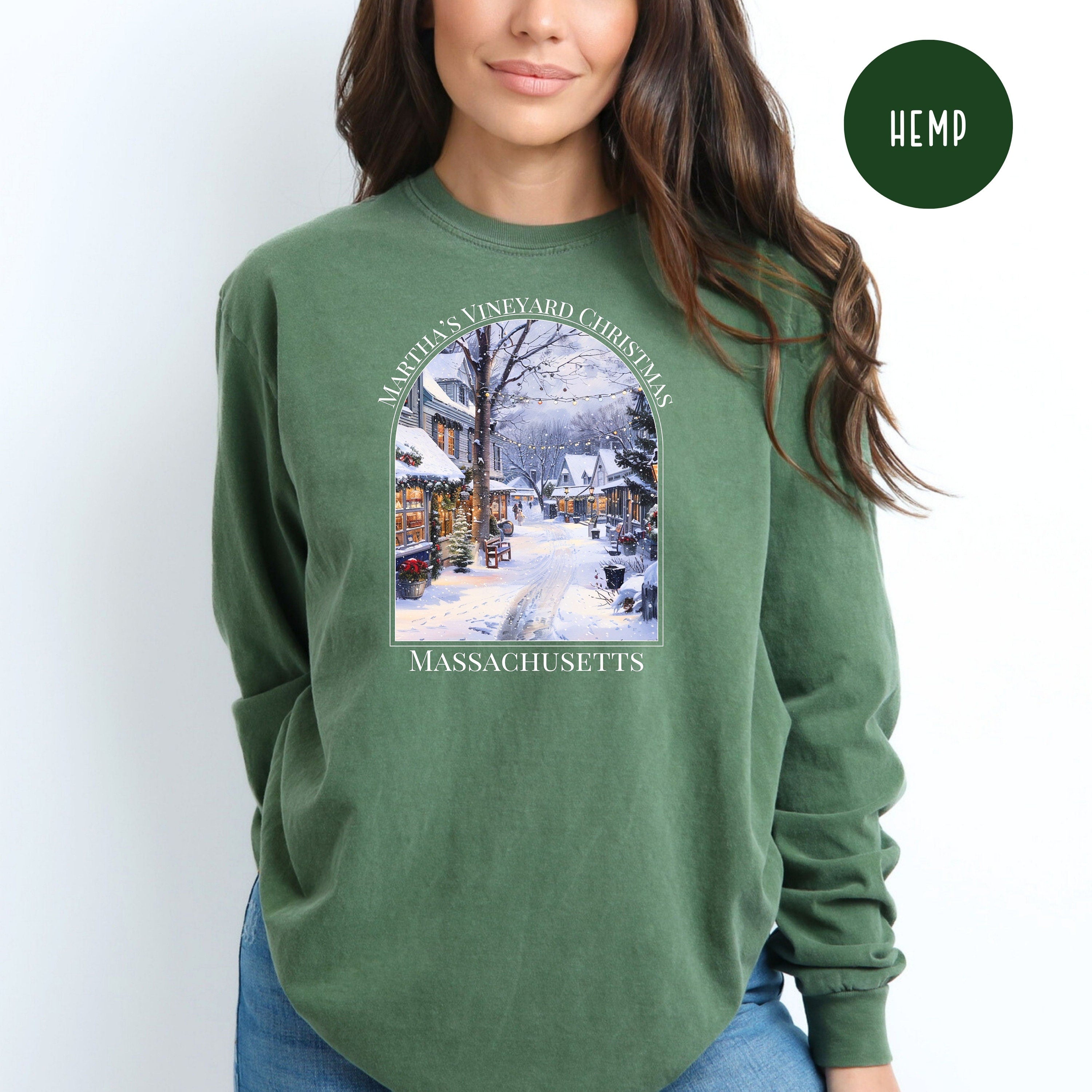 Christmas In Martha's Vineyard Comfort Colors® Long Sleeve Tee