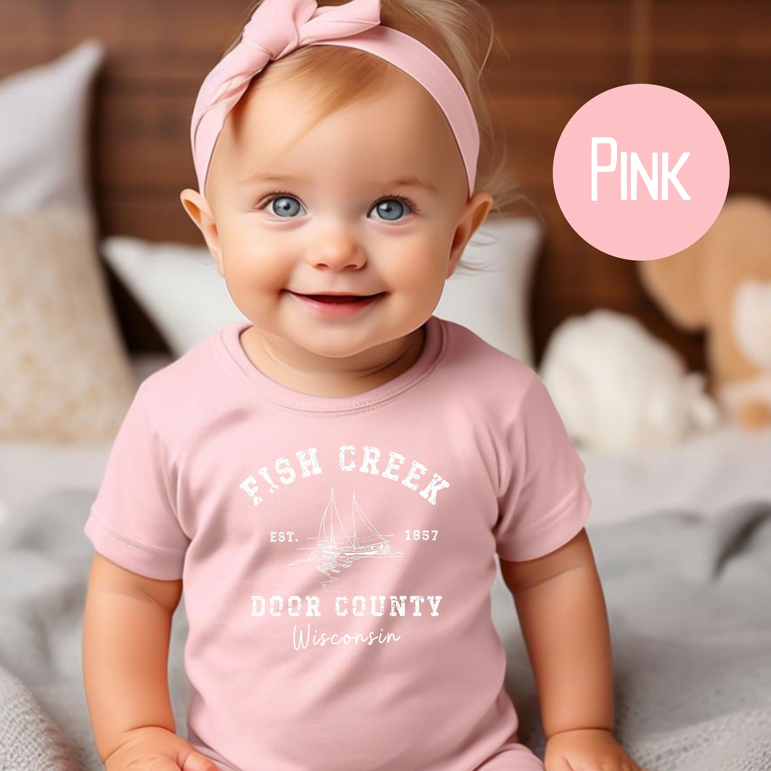Fish Creek Wisconsin Toddler Short Sleeve Bella Canvas Tee, Fish Creek Door County Vacation Gift, Fish Creek Toddler Tee, Door County Tee