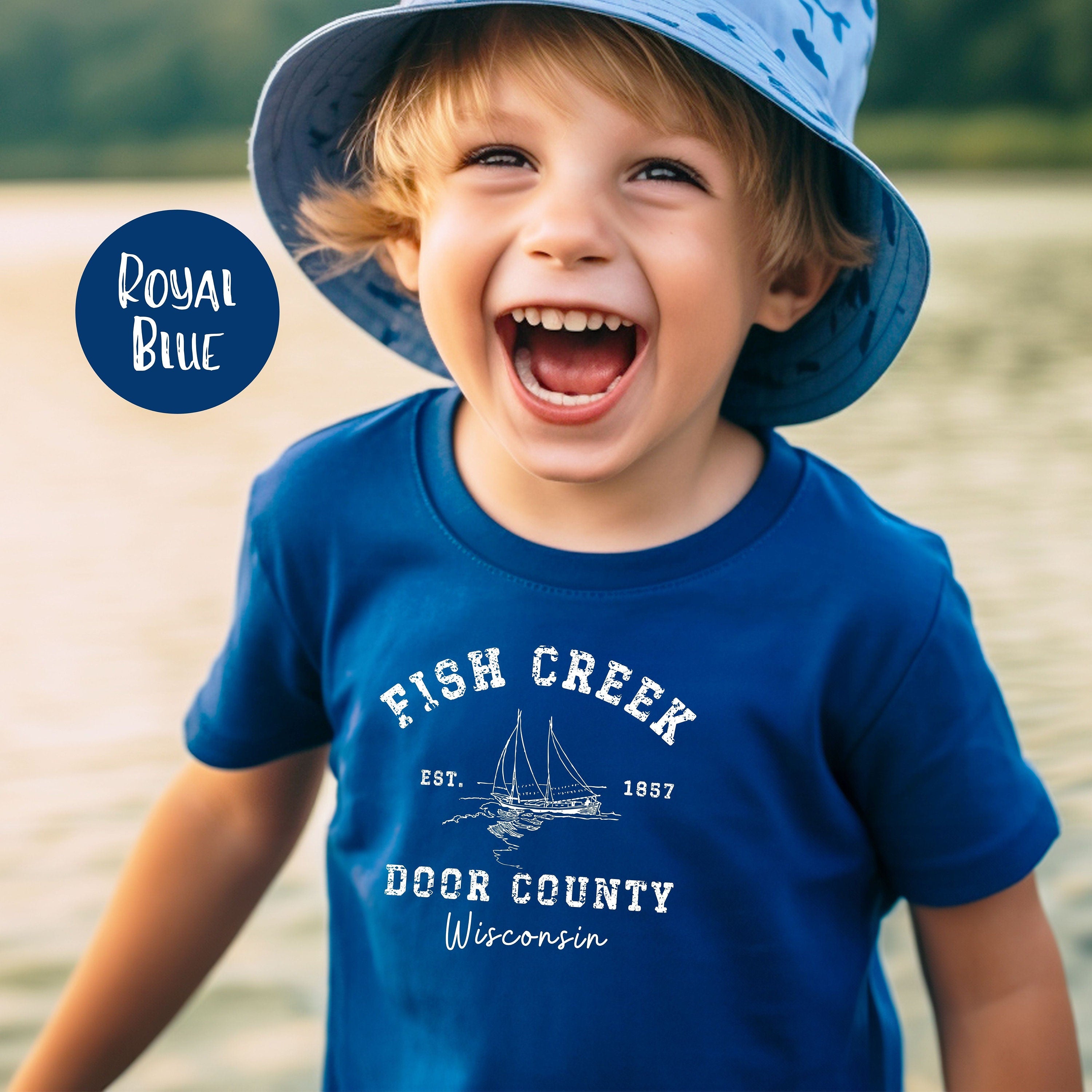 Fish Creek Wisconsin Toddler Short Sleeve Bella Canvas Tee, Fish Creek Door County Vacation Gift, Fish Creek Toddler Tee, Door County Tee
