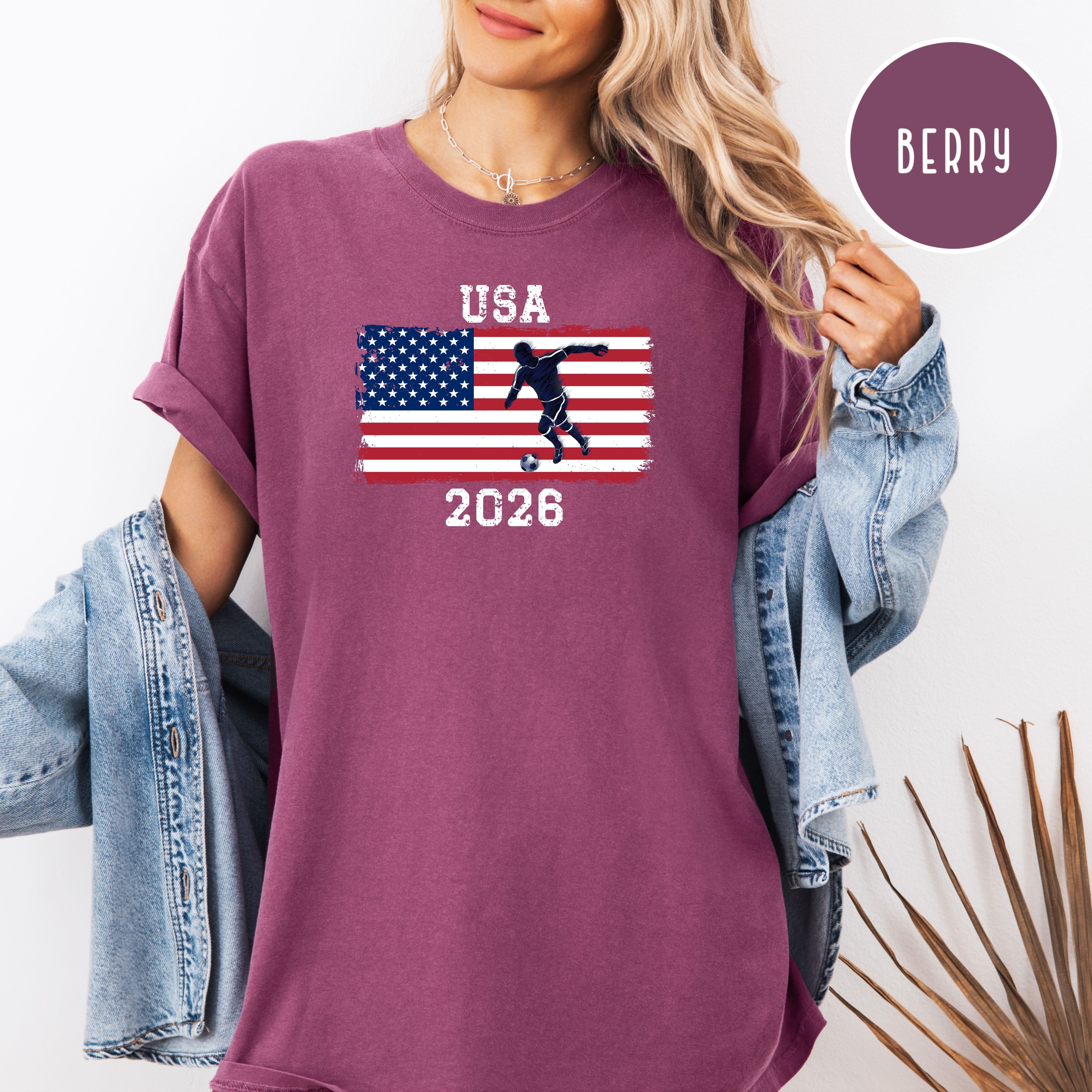 Soccer USA 2026 Comfort Colors T-Shirt Gift for Soccer Fan
