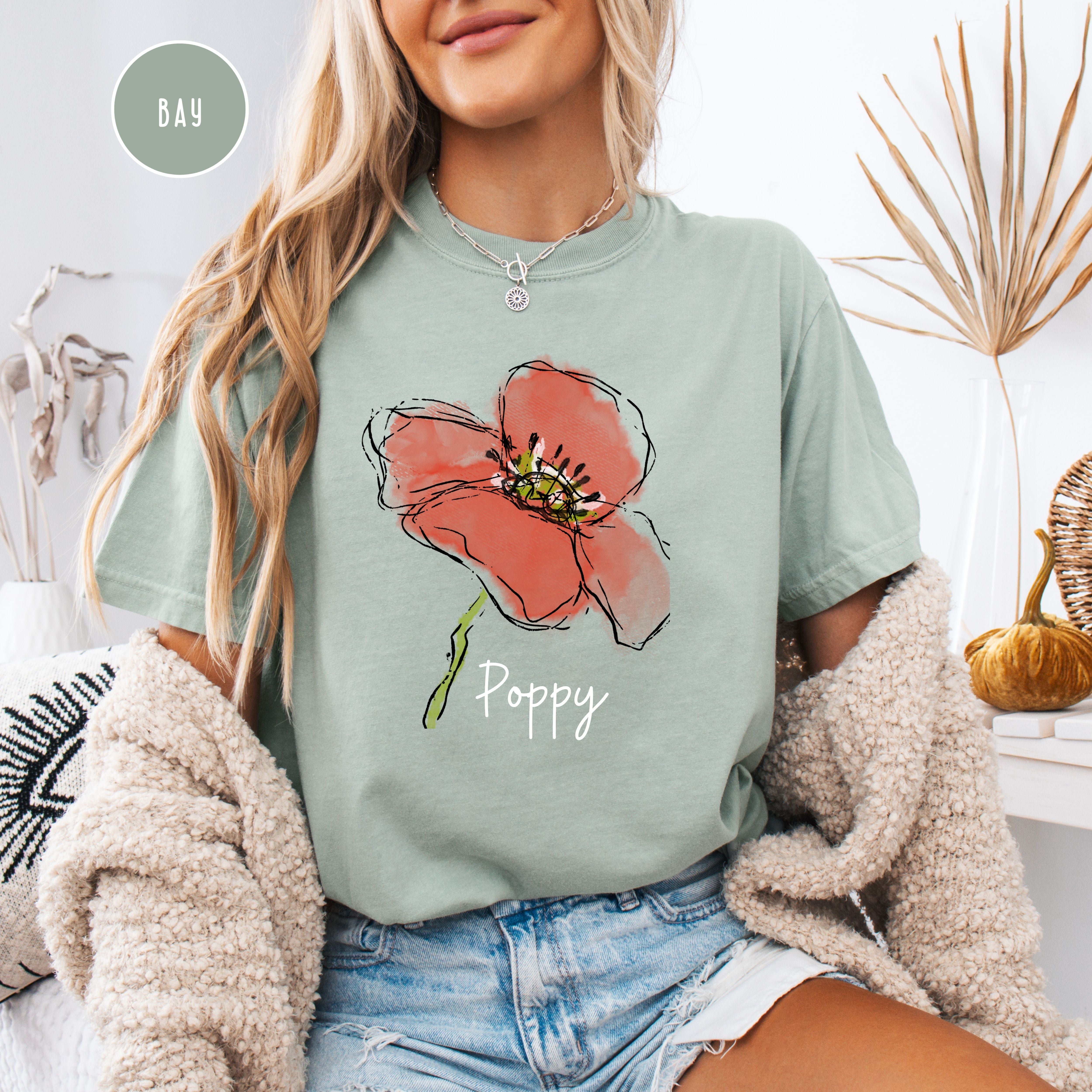 Poppy Flower Comfort Colors® Tee