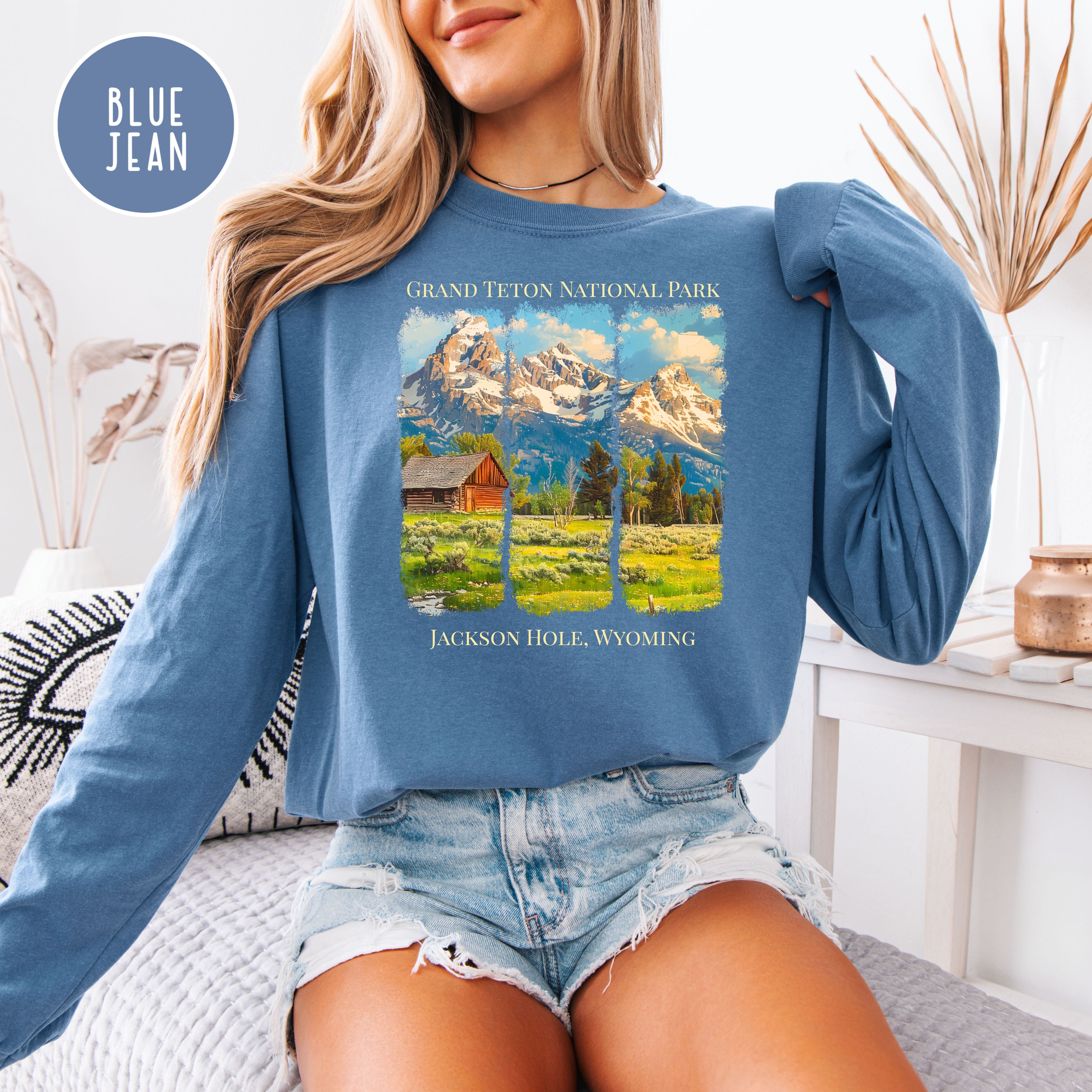 Grand Teton National Park Long Sleeve Comfort Colors Tee