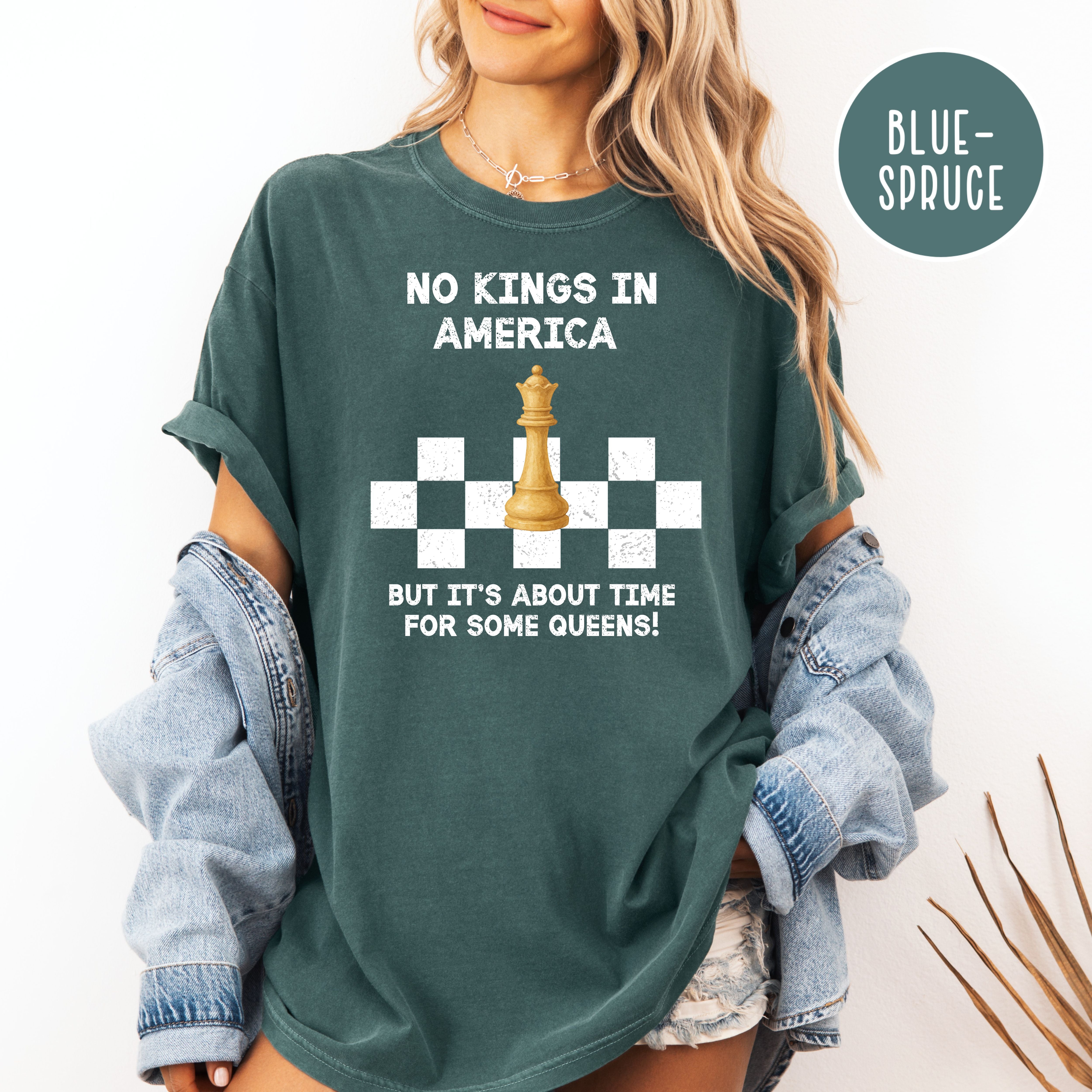 Chess Lover No Kings in America Anti-Trump Protest Comfort Colors Tee
