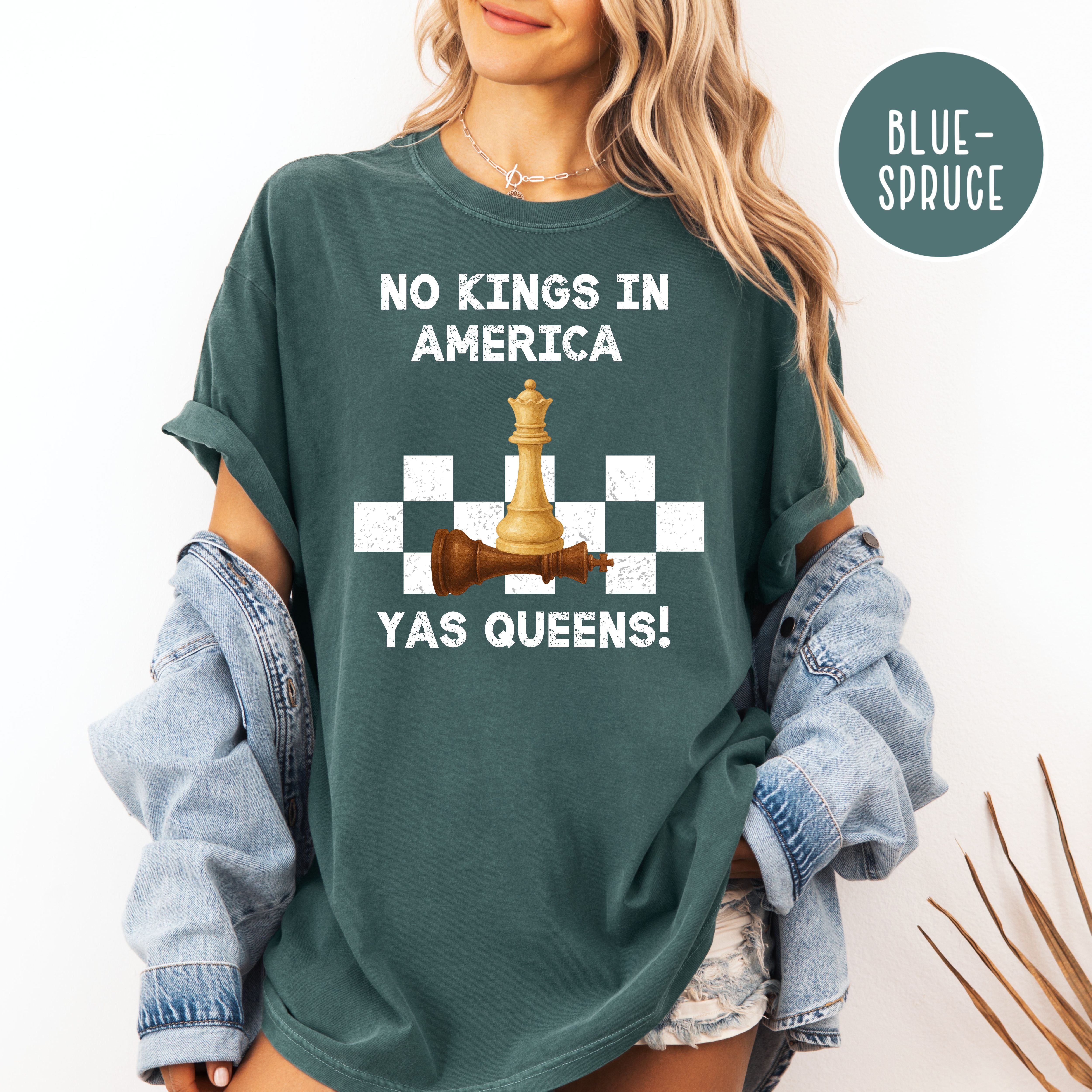 Funny No Kings Protest Comfort Colors Gift Shirt for Chess Lovers